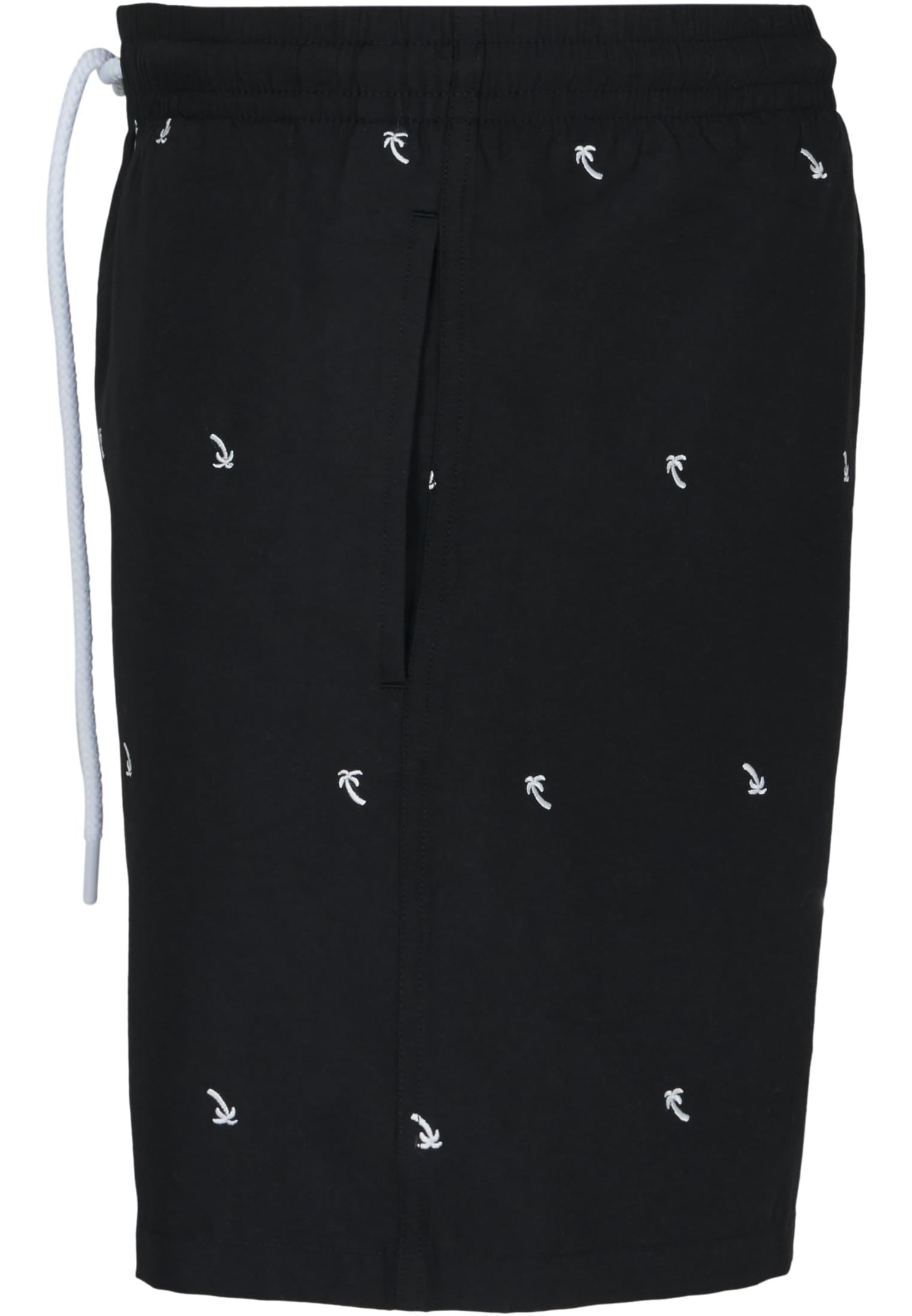 Embroidery Swim Shorts | black/palmtree