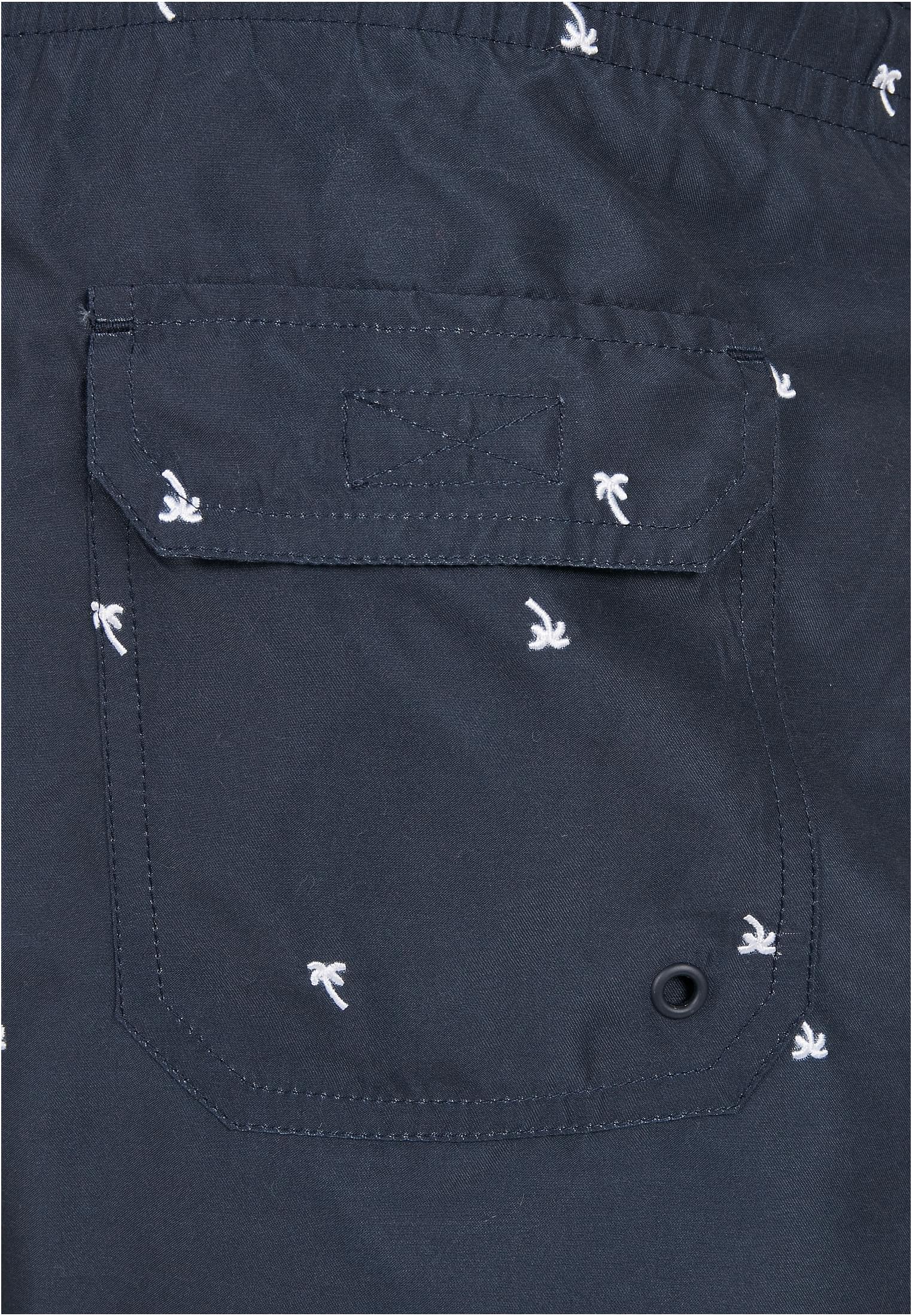 Embroidery Swim Shorts | palmtree/midnighnavy/white