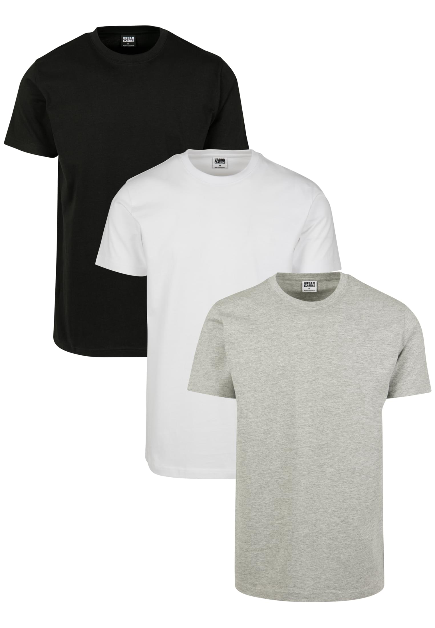 Basic Tee 3-Pack | black/white/grey