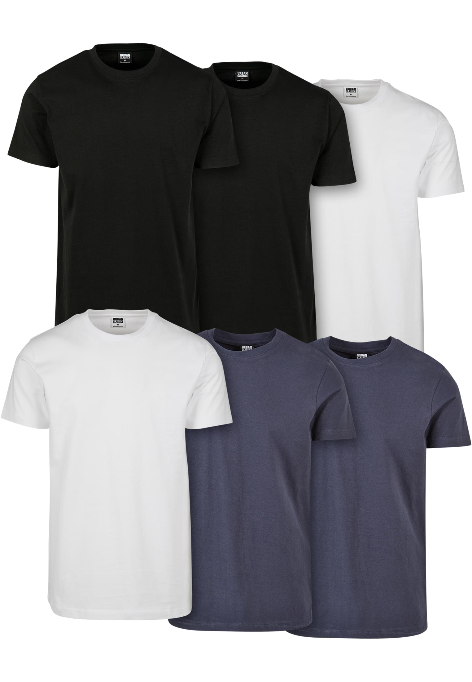 Basic Tee 6-Pack | blk/blk/wht/wht/nvy/nvy