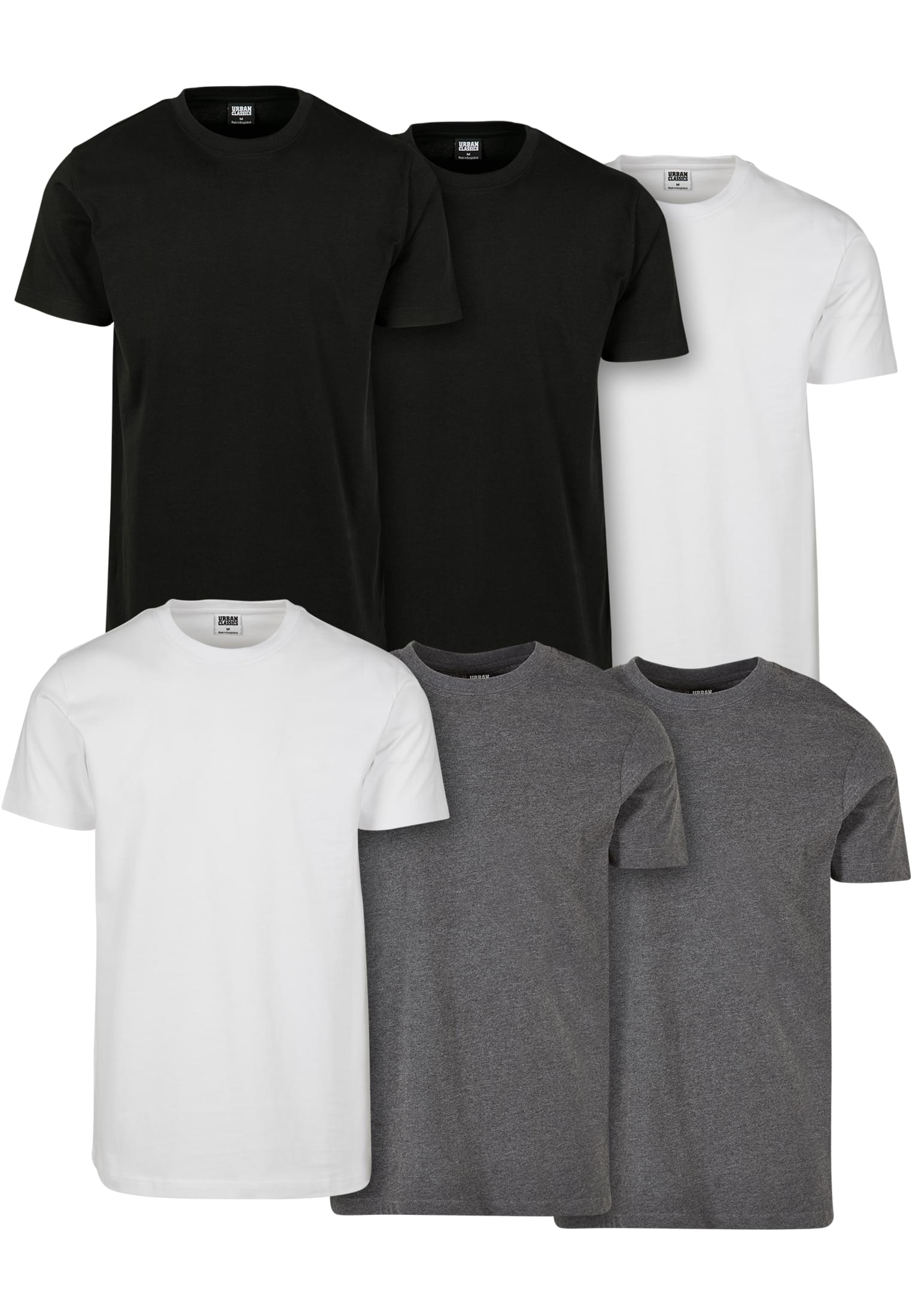 Basic Tee 6-Pack | blk/blk/wht/wht/chrcl/chrcl