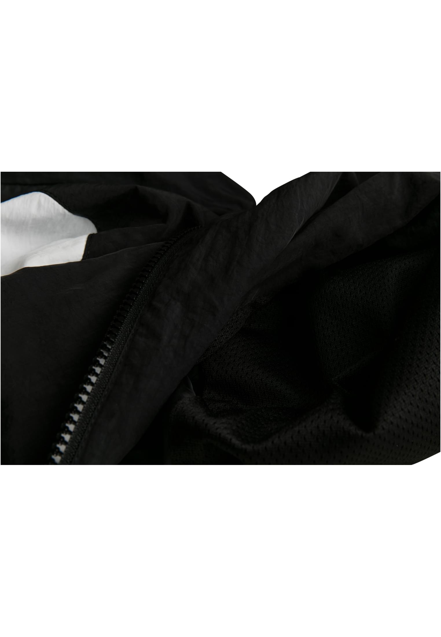 Crinkle Panel Track Jacket | blk/wht