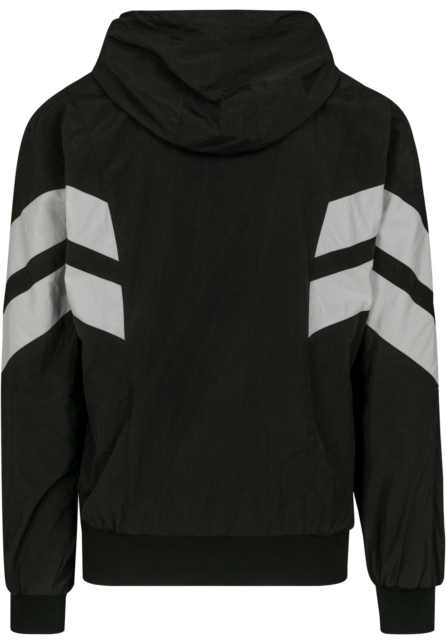 Crinkle Panel Track Jacket | blk/wht