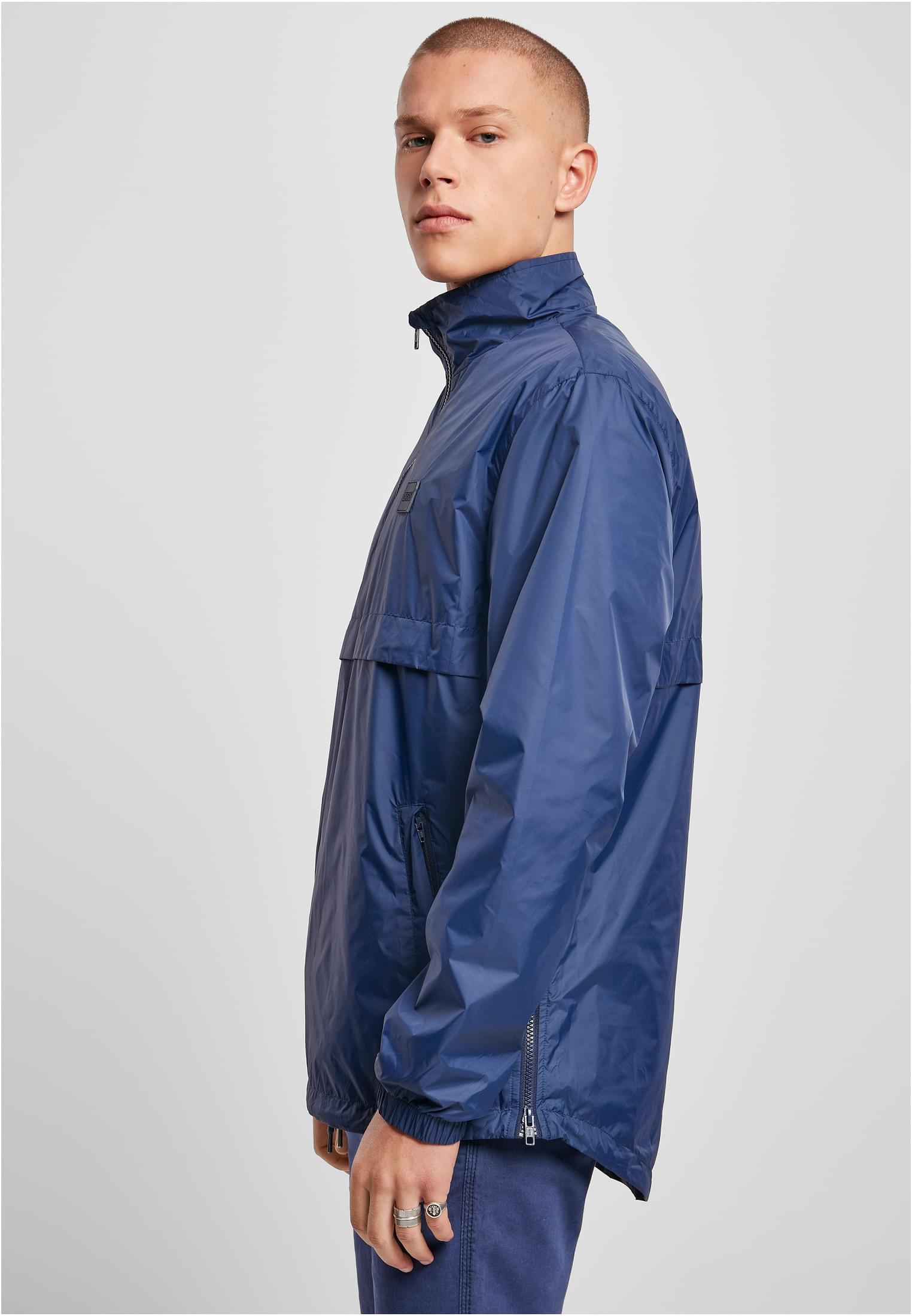 Stand Up Collar Pull Over Jacket | darkblue