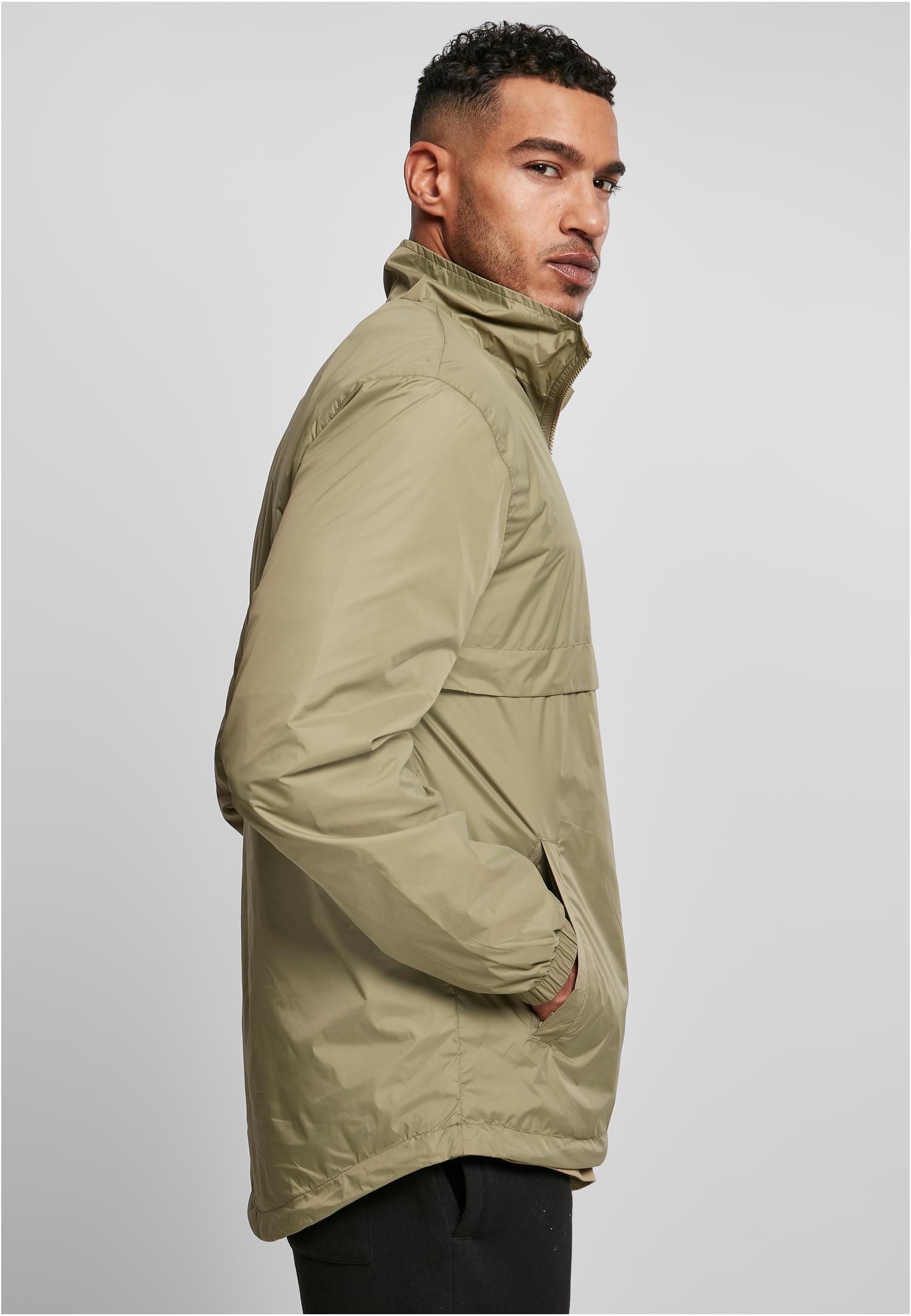 Stand Up Collar Pull Over Jacket | khaki