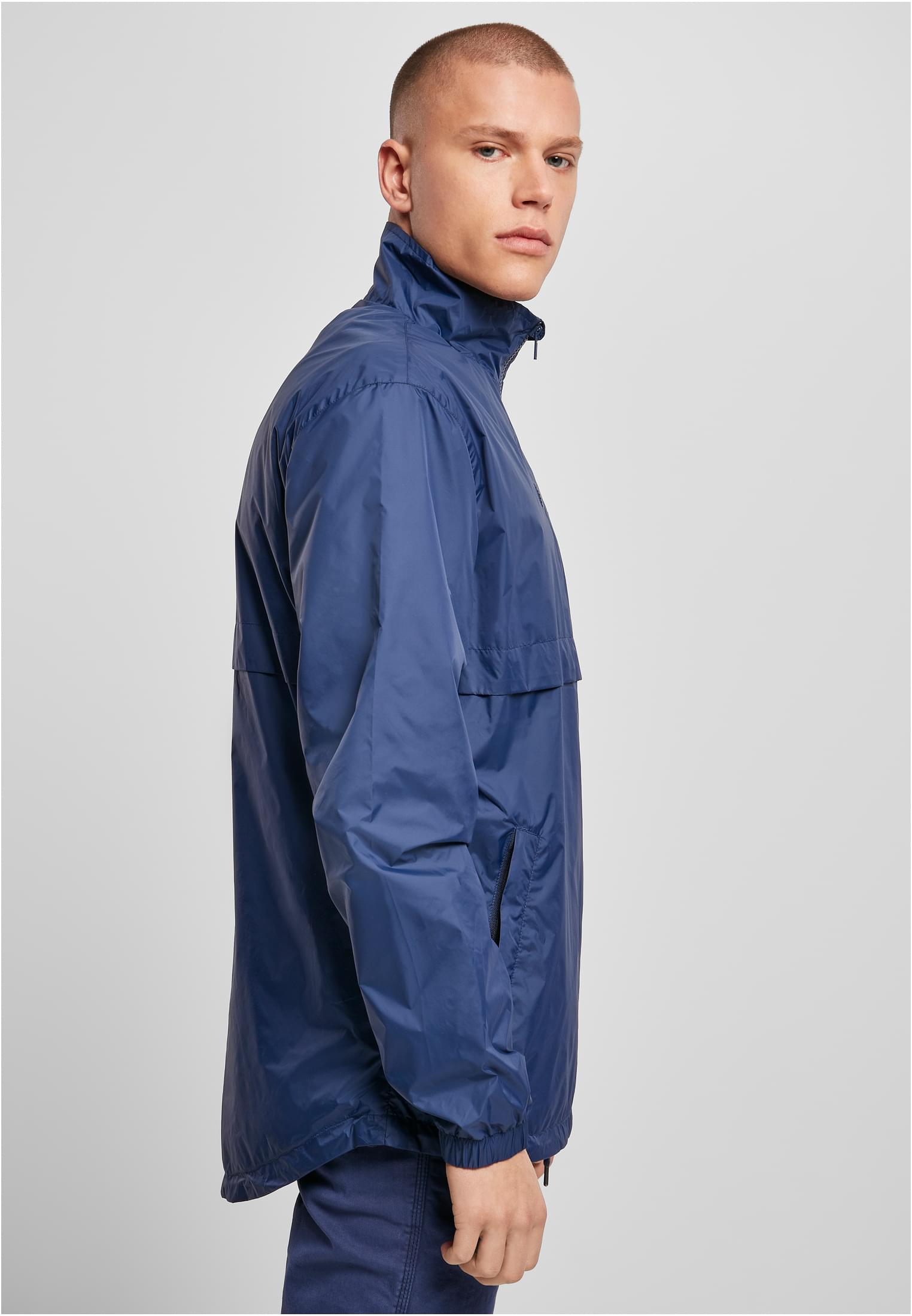 Stand Up Collar Pull Over Jacket | darkblue