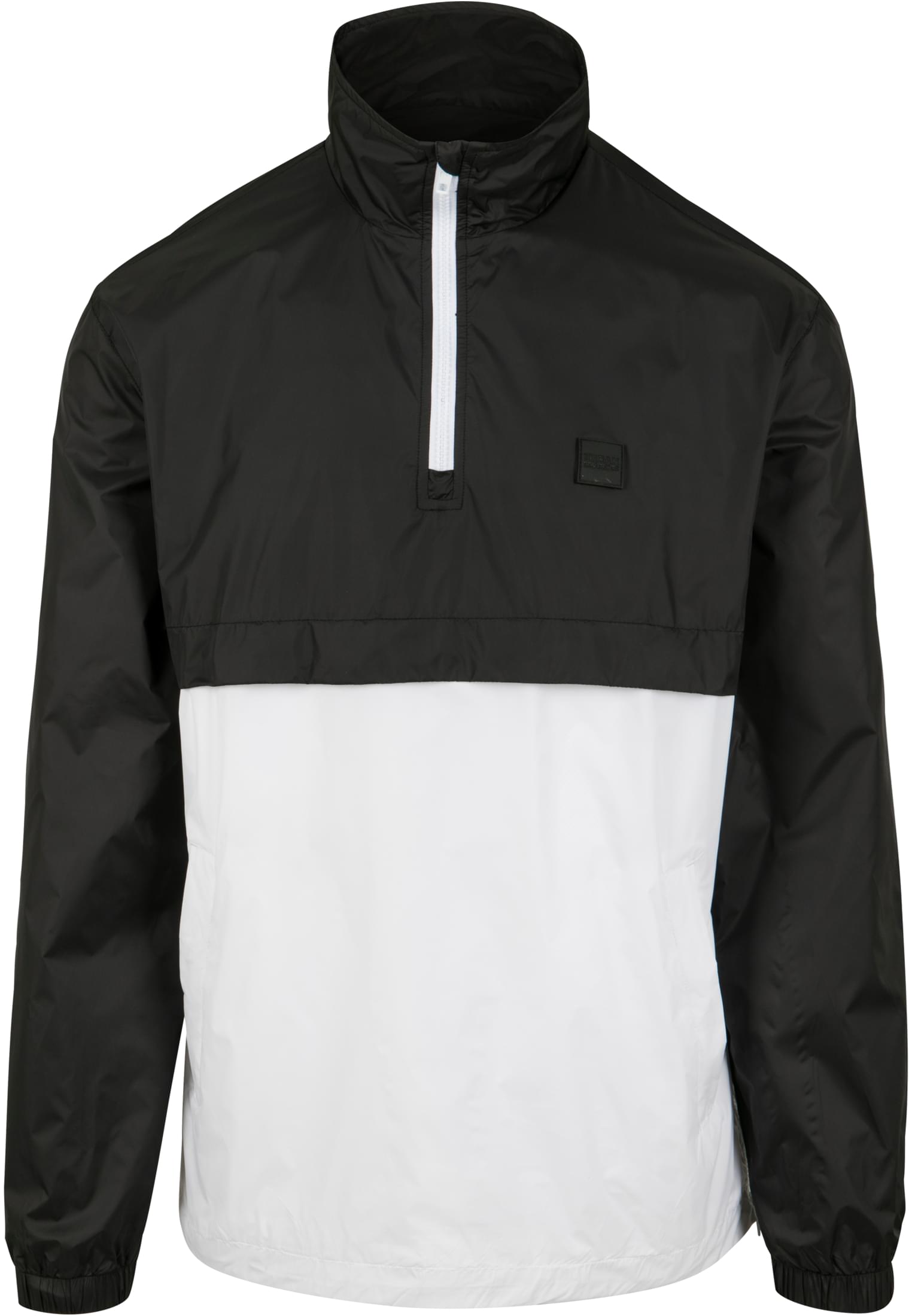 Stand Up Collar Pull Over Jacket | blk/wht