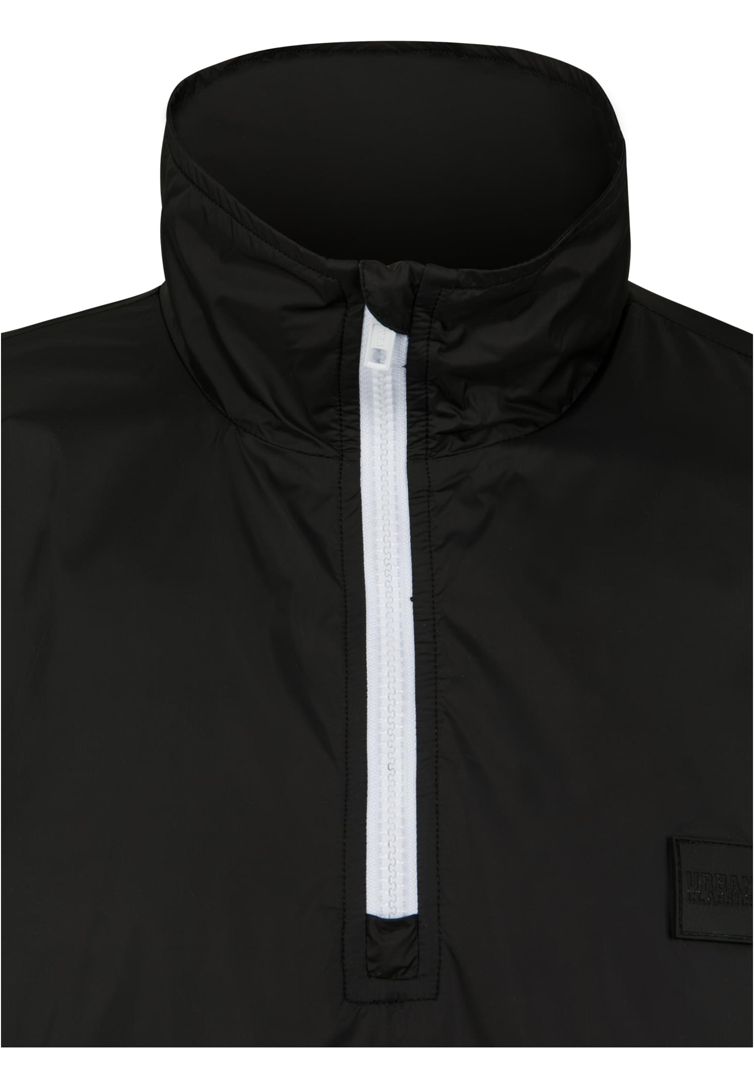 Stand Up Collar Pull Over Jacket | blk/wht