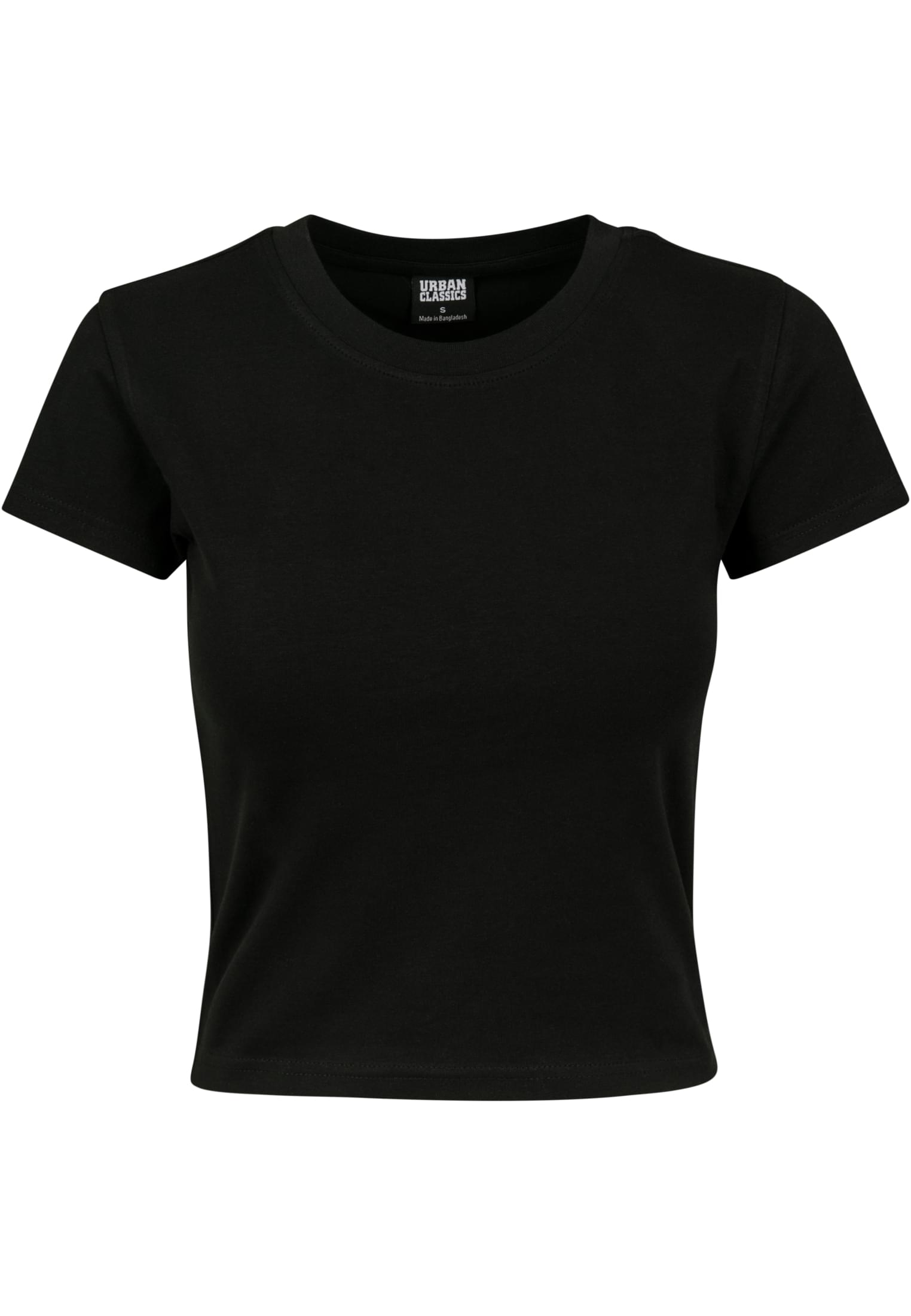 Ladies Stretch Jersey Cropped Tee 2-Pack | black+black