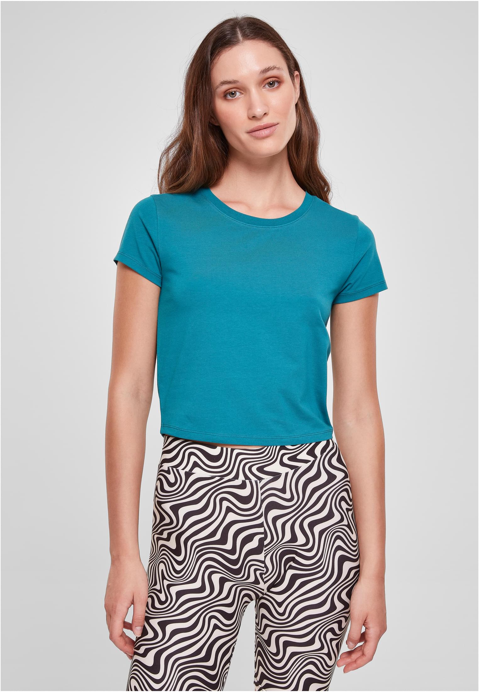 Ladies Stretch Jersey Cropped Tee | watergreen