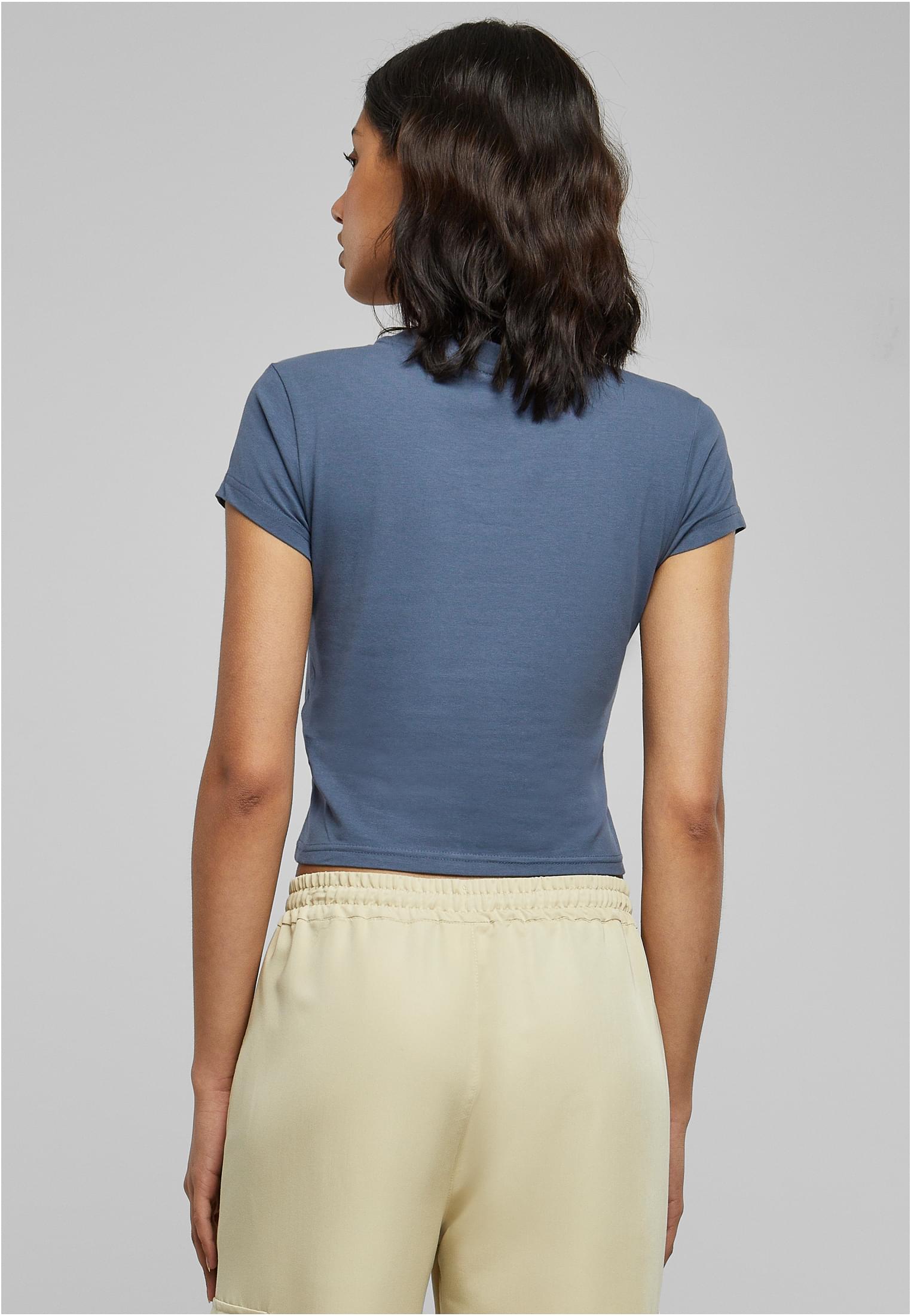 Ladies Stretch Jersey Cropped Tee | vintageblue