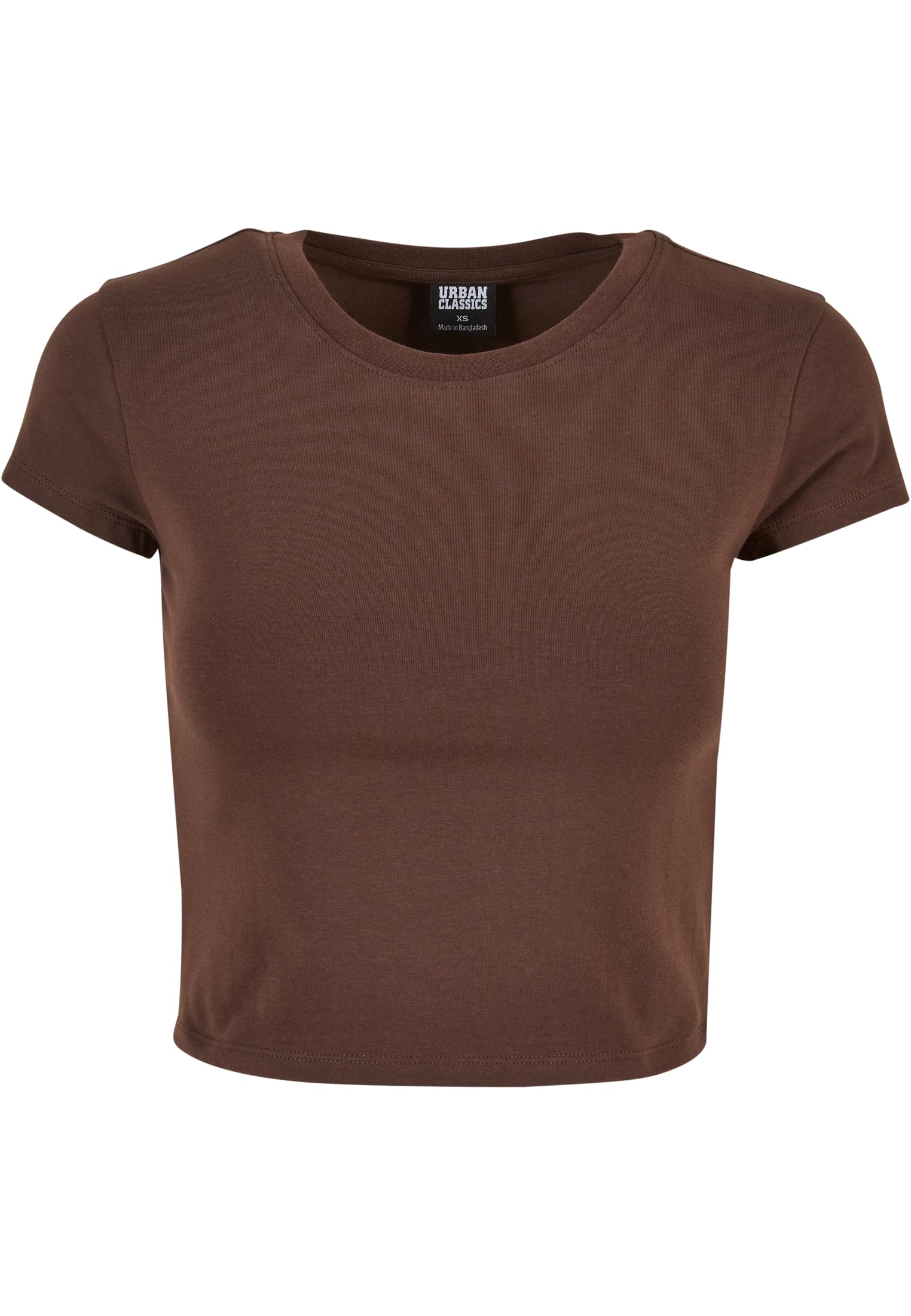 Ladies Stretch Jersey Cropped Tee | brown