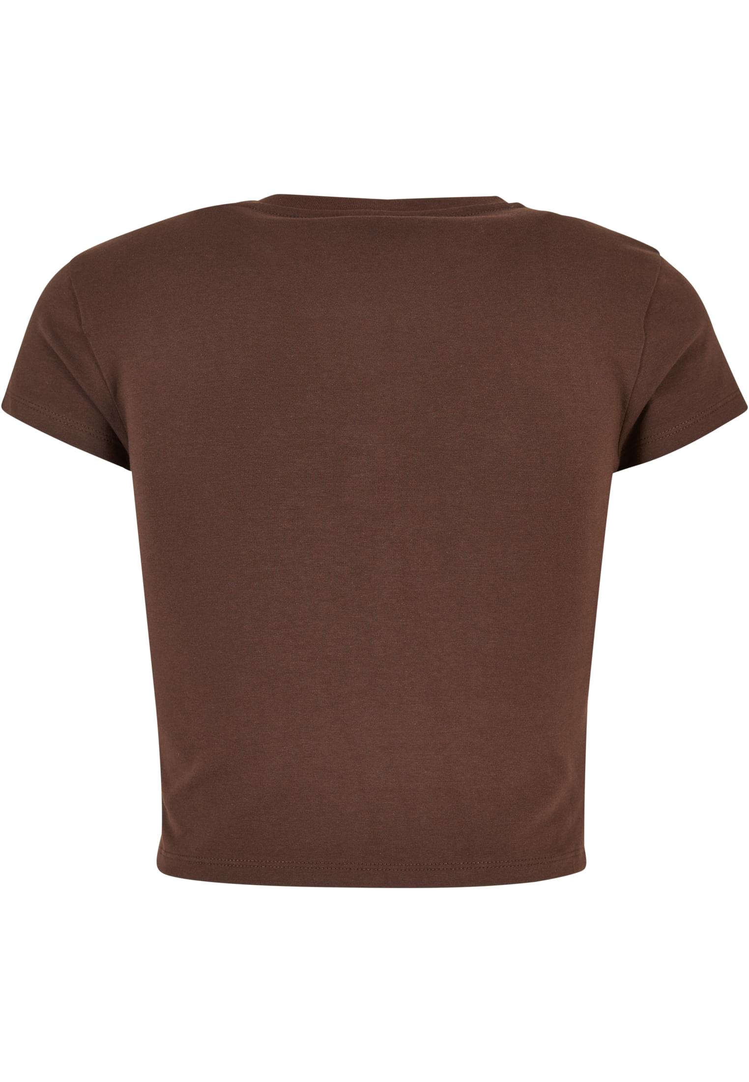 Ladies Stretch Jersey Cropped Tee | brown