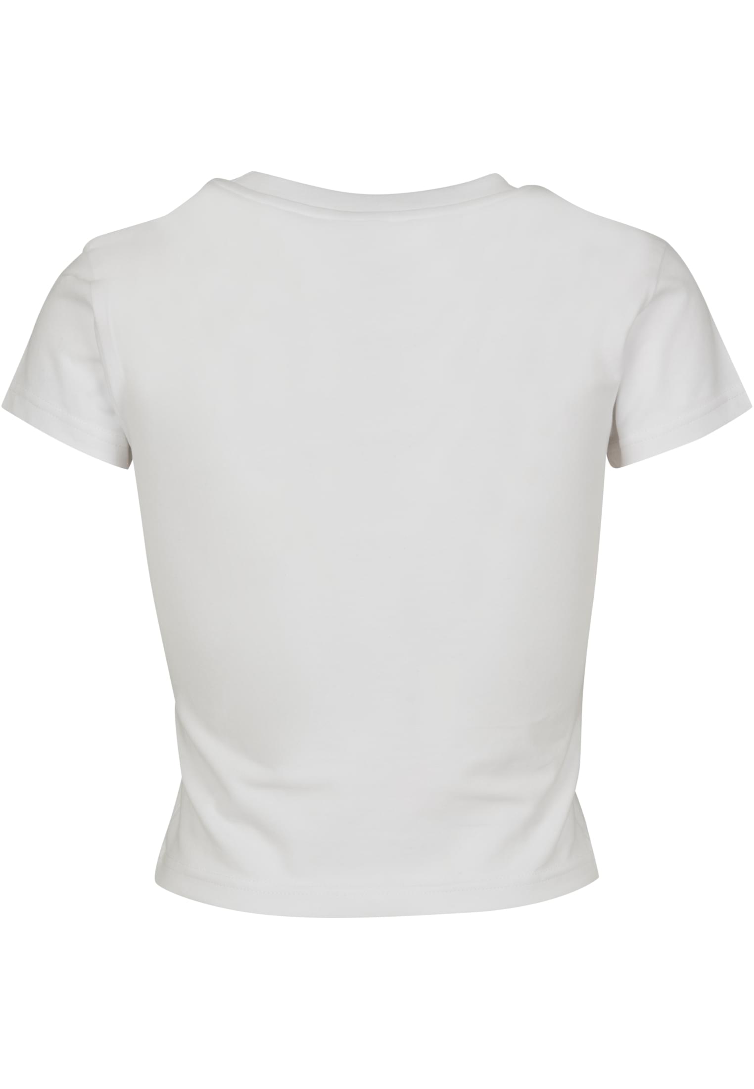 Ladies Stretch Jersey Cropped Tee | white