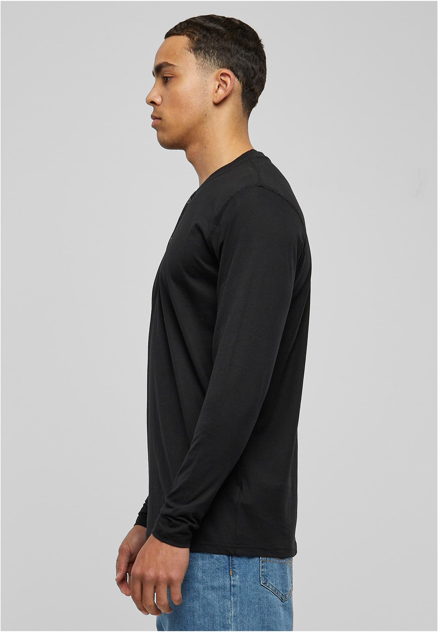 Basic Henley L/S Tee | black