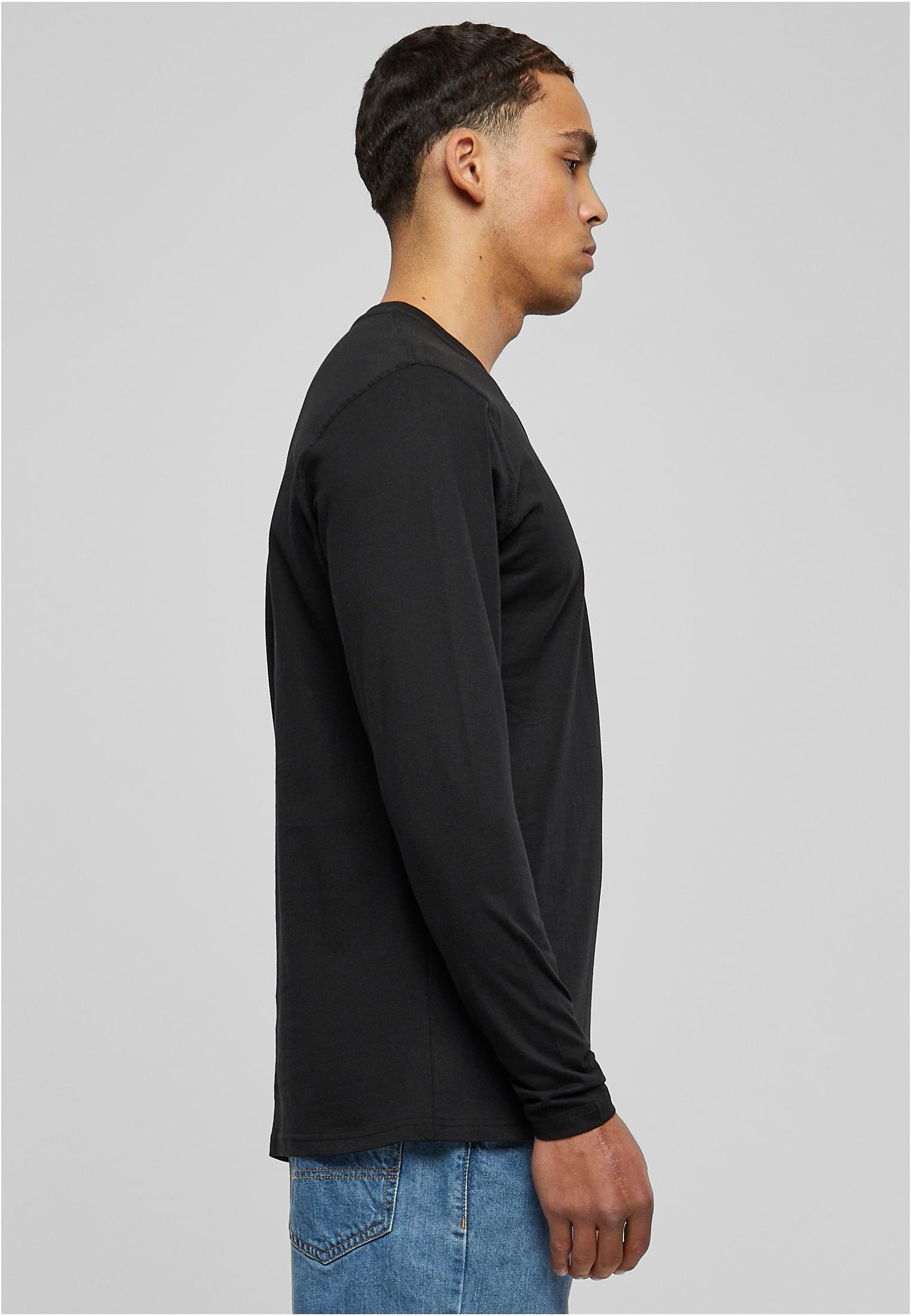 Basic Henley L/S Tee | black