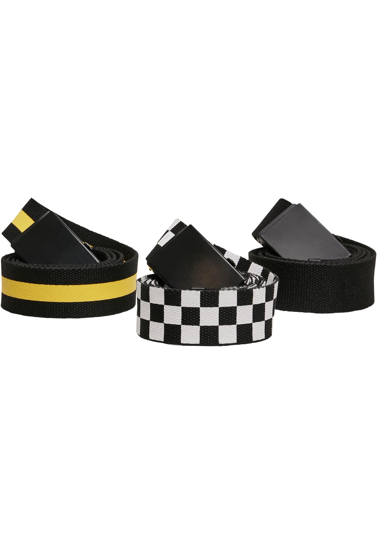 Belts Trio | black/white/yellow