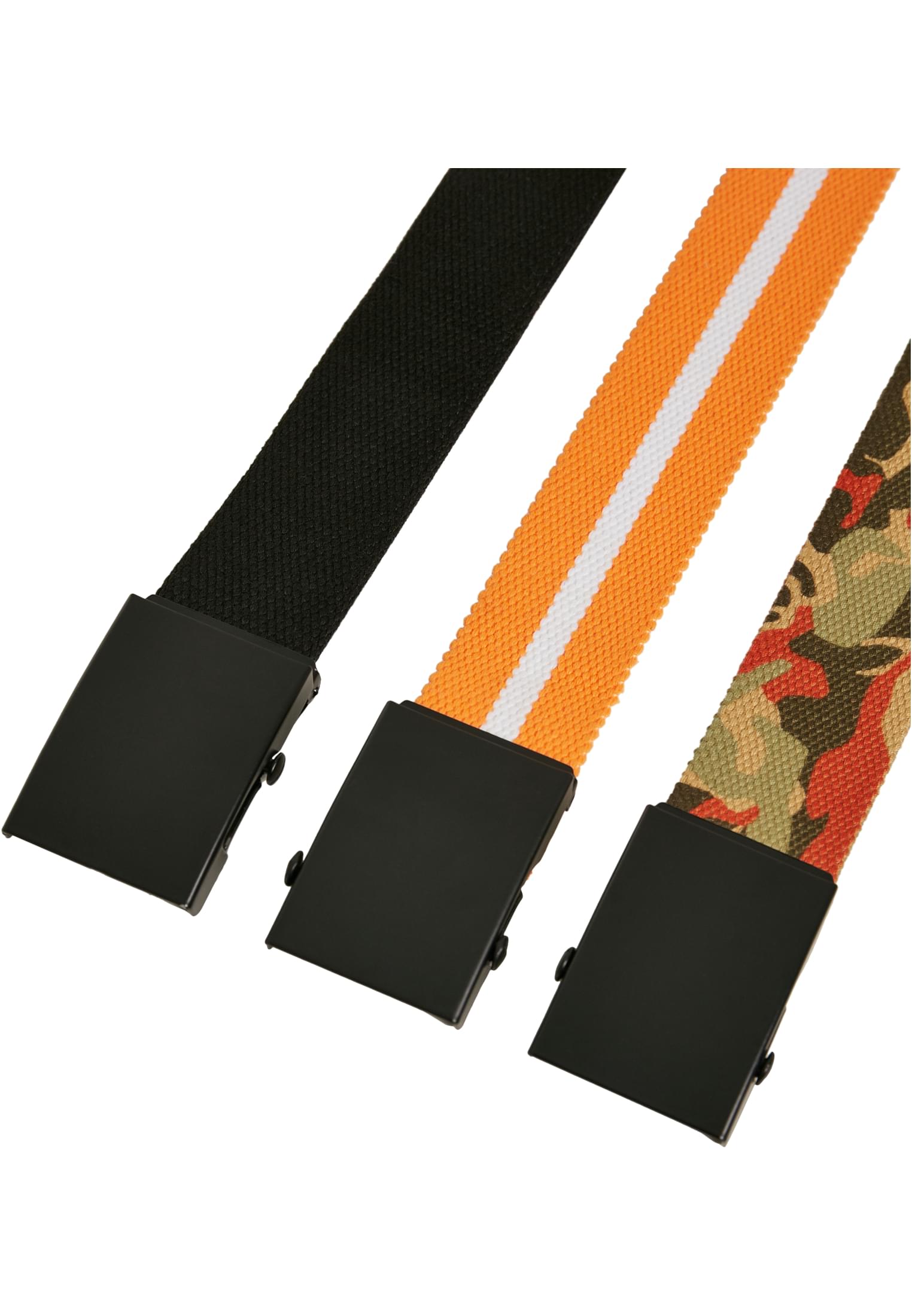 Belts Trio | blk/blk+or.camo/blk+or.wht/blk