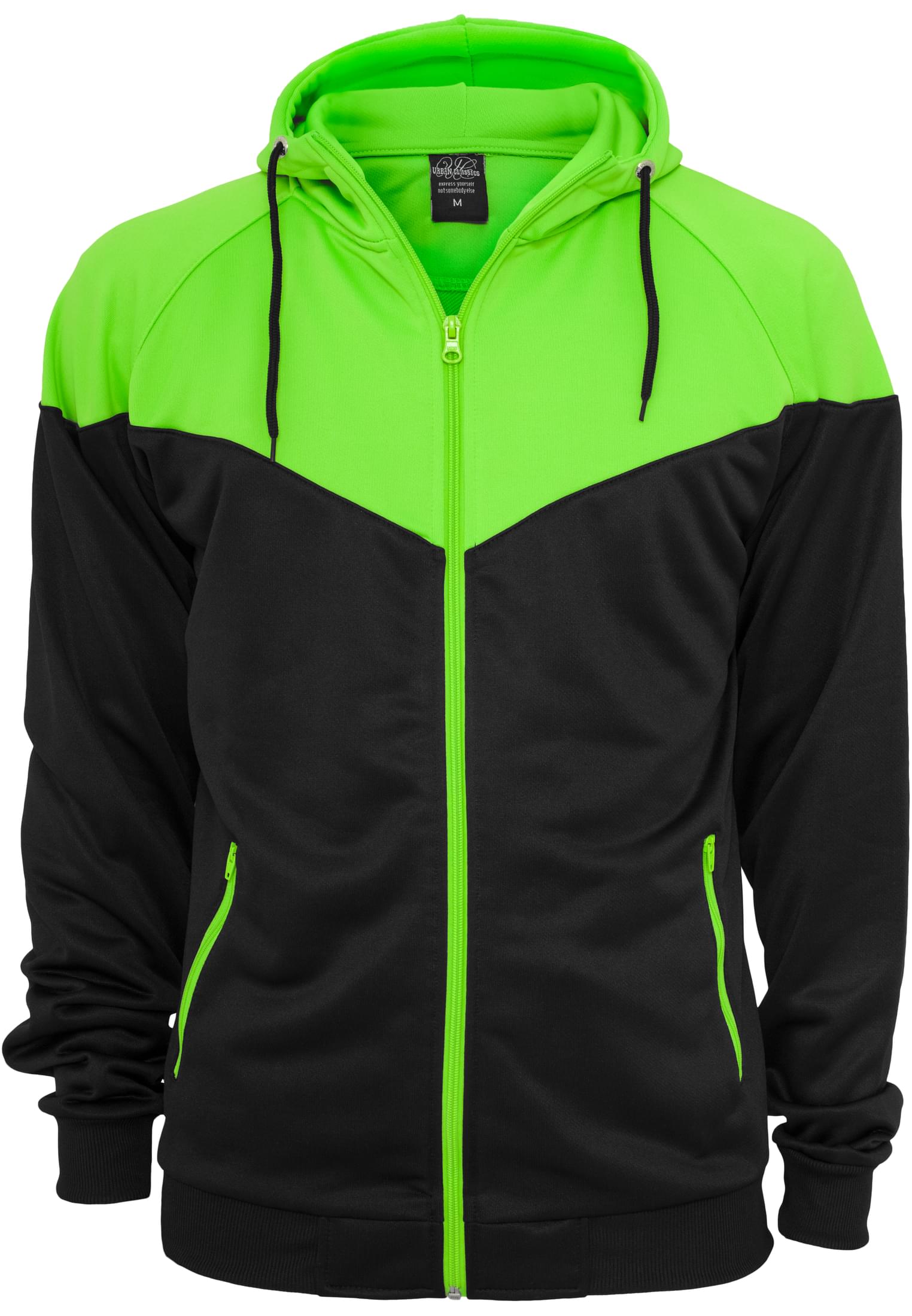 Neon Arrow Zip Hoody | blk/grn