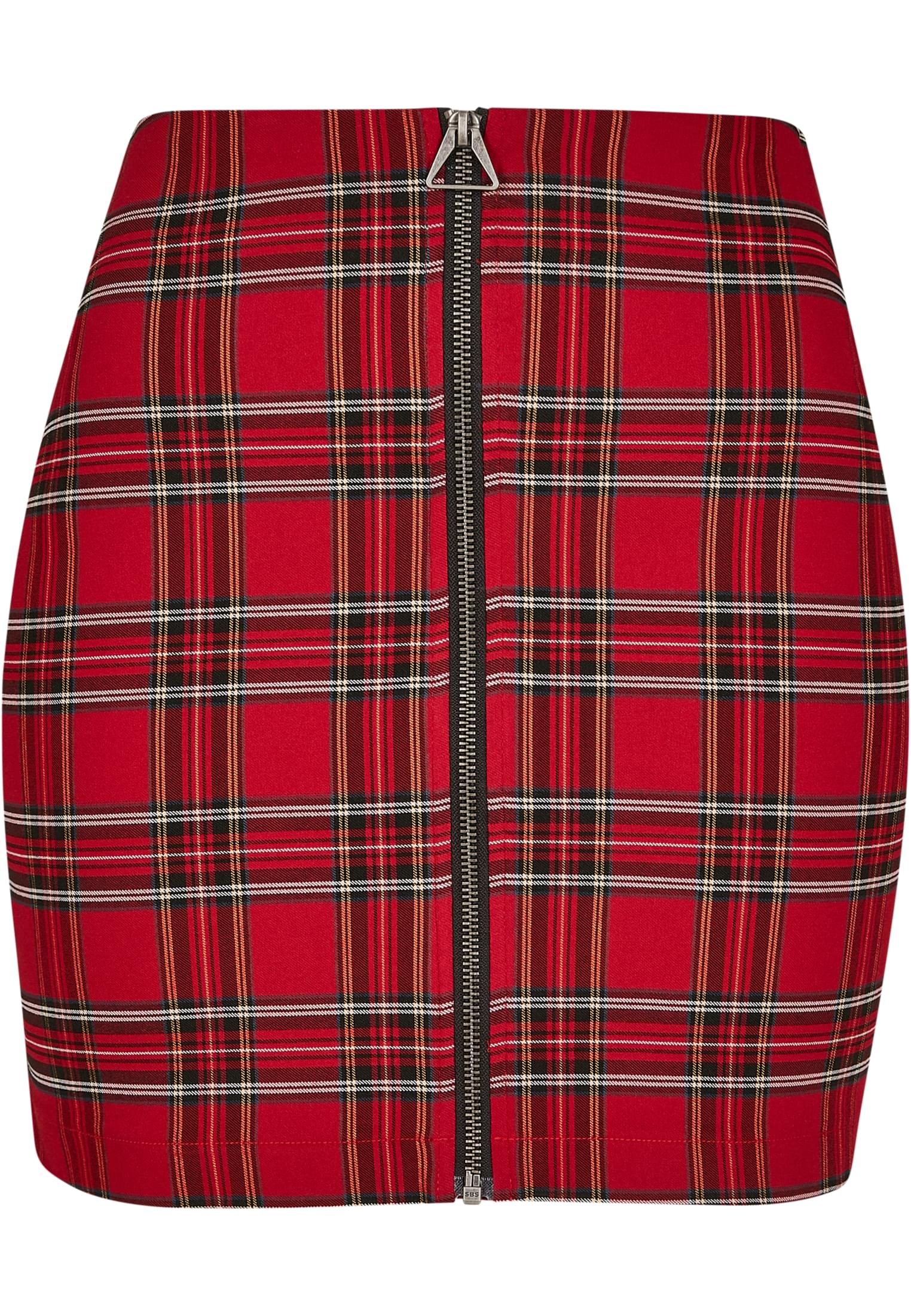 Ladies Short Checker Skirt | red/blk