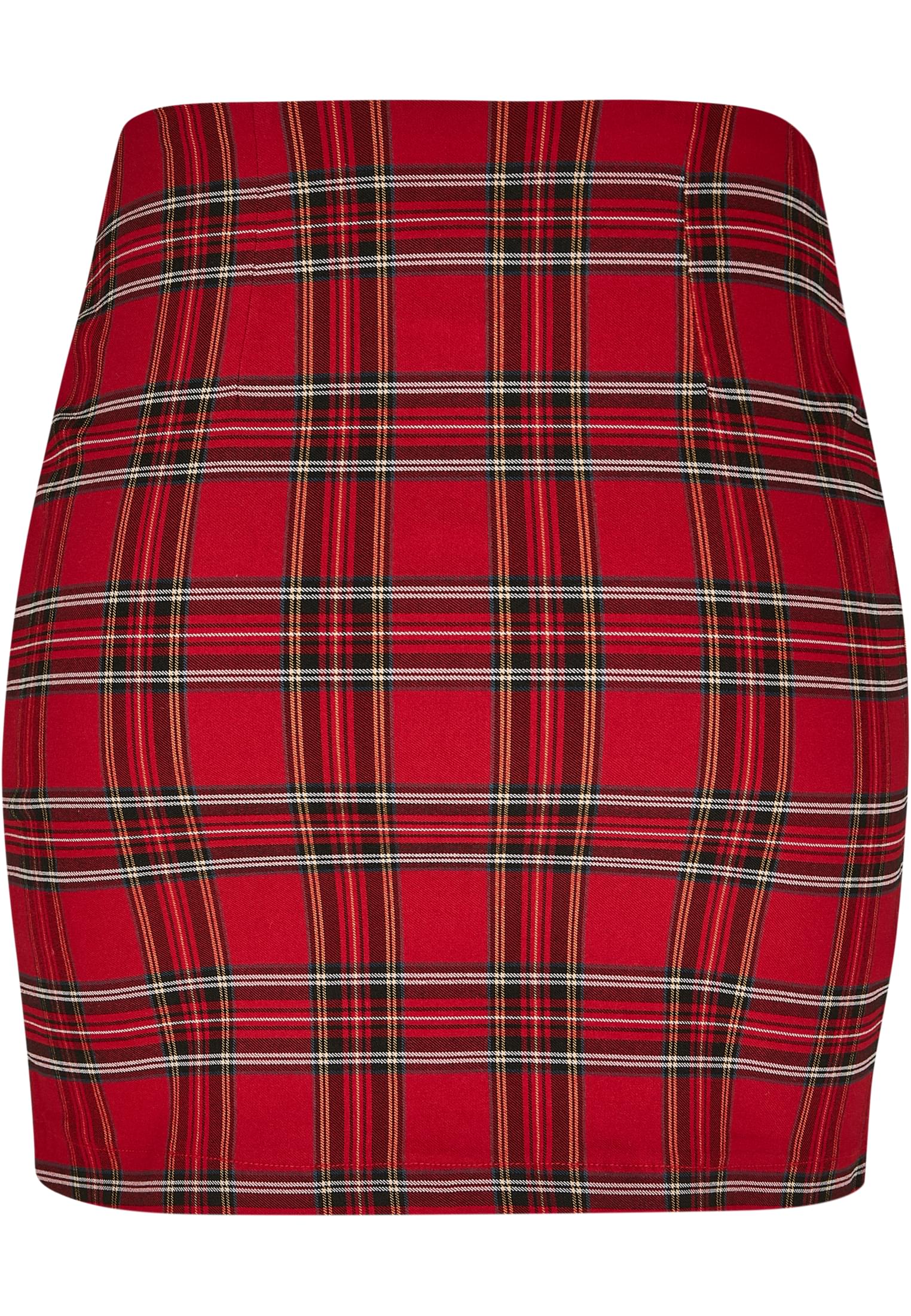 Ladies Short Checker Skirt | red/blk