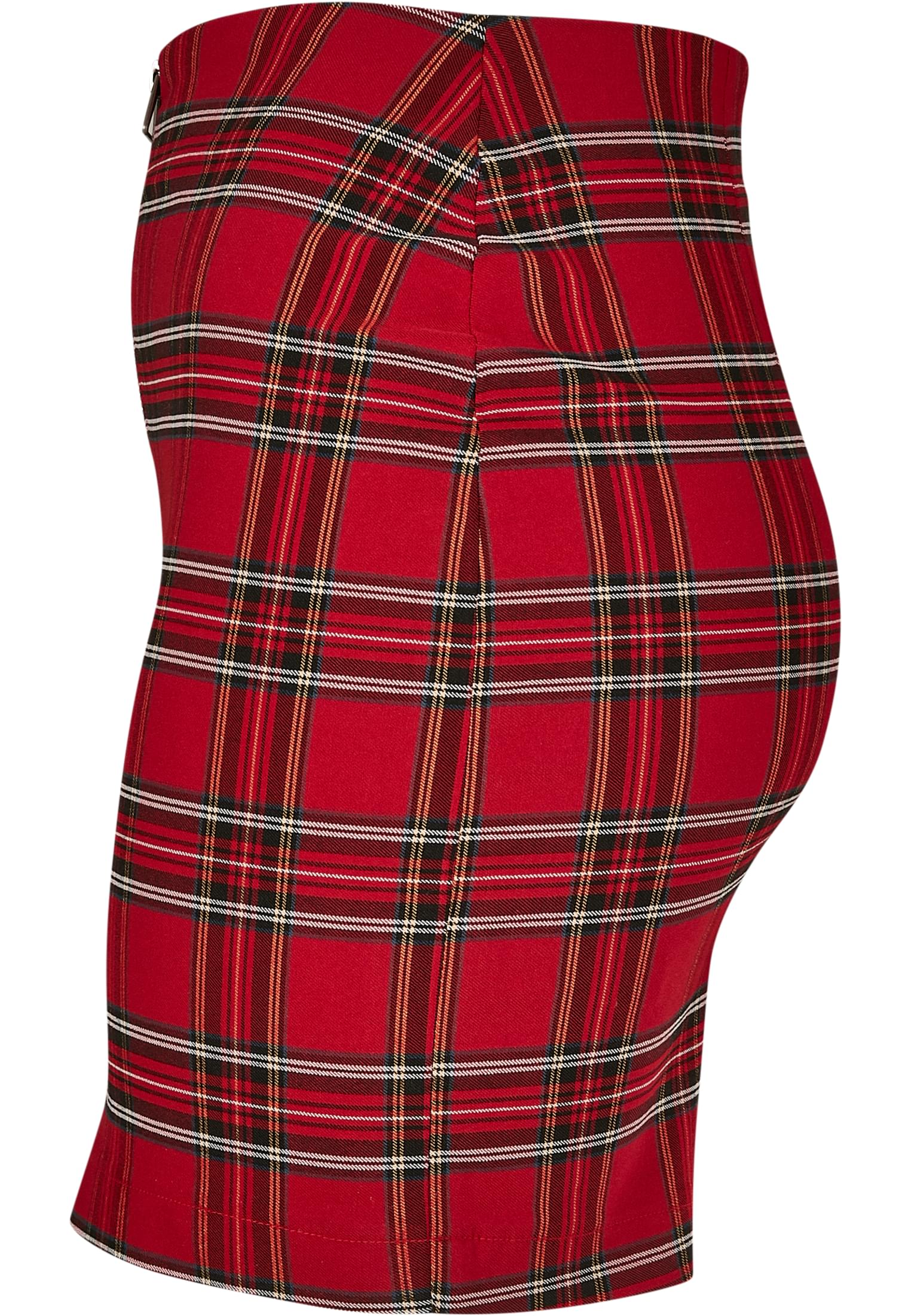 Ladies Short Checker Skirt | red/blk