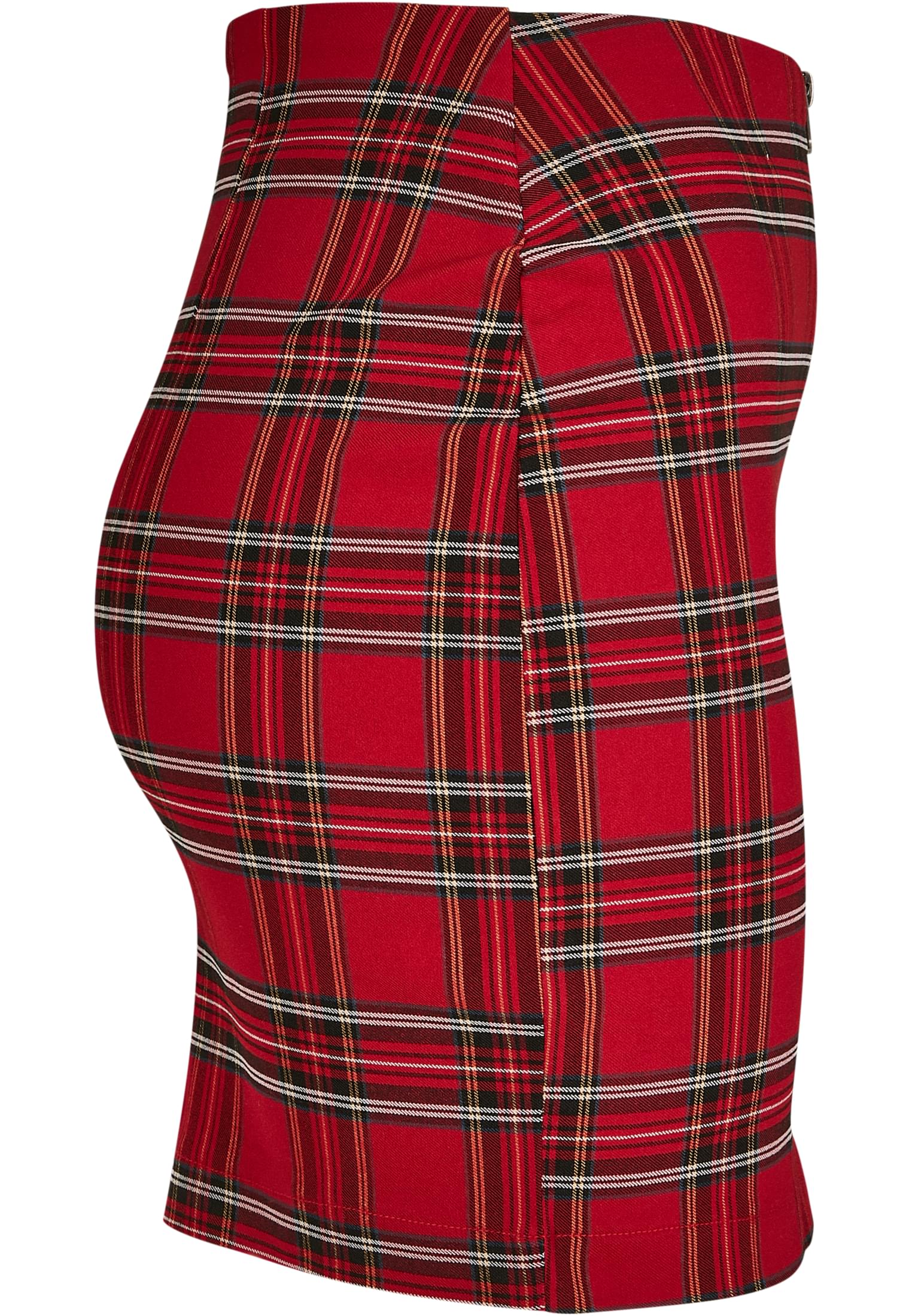 Ladies Short Checker Skirt | red/blk