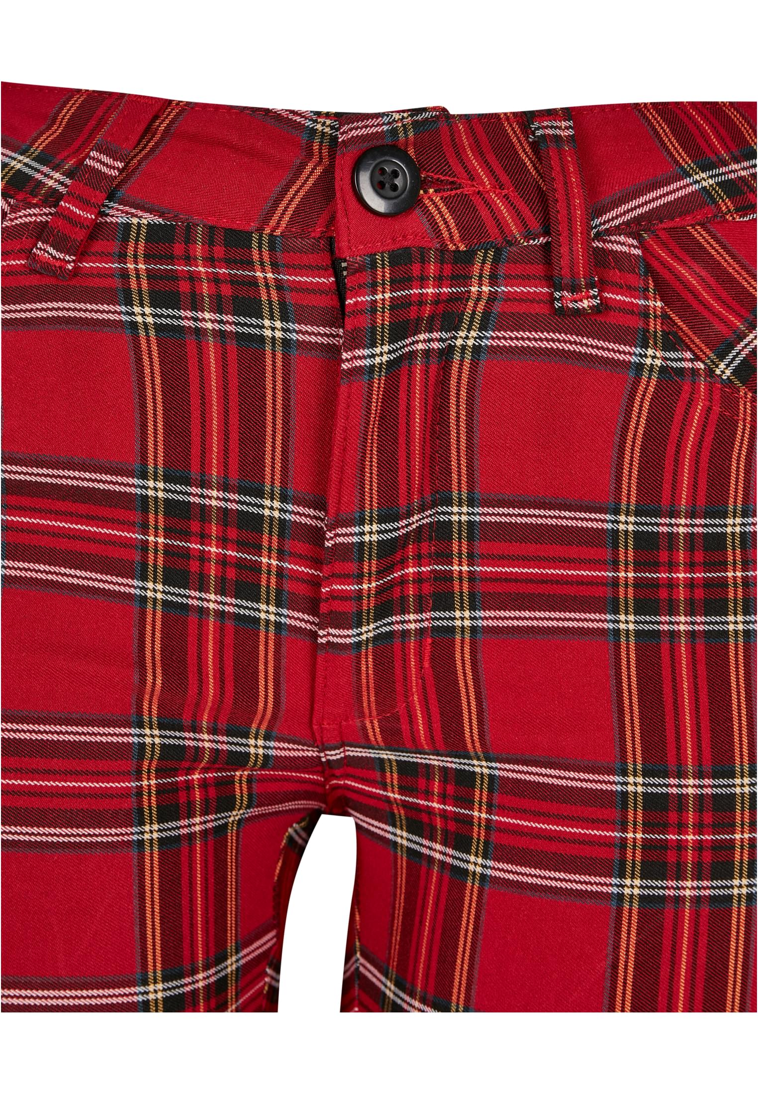 Ladies Skinny Tartan Pants | red/blk