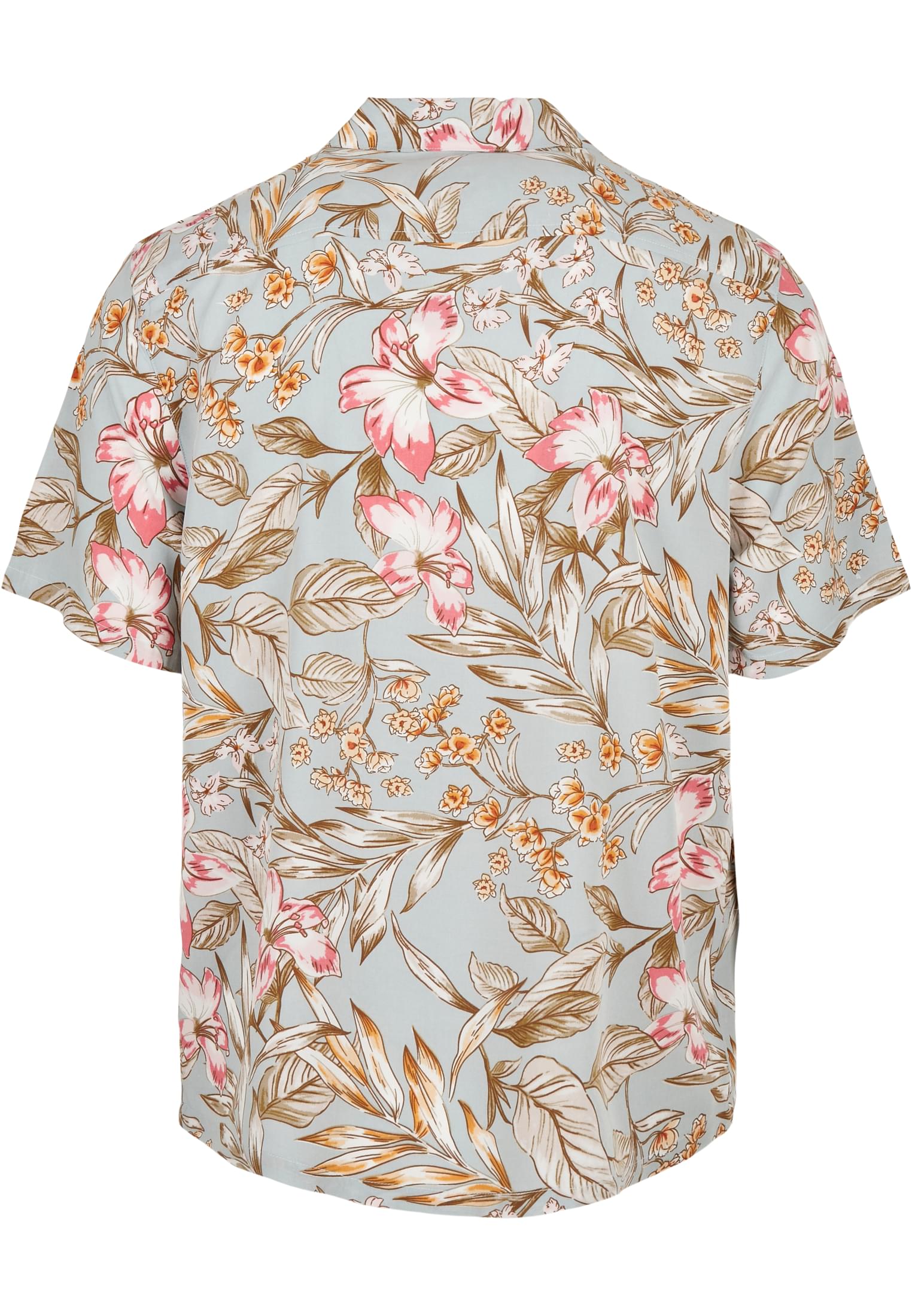 Viscose Resort Shirt | lightblue hibiscus