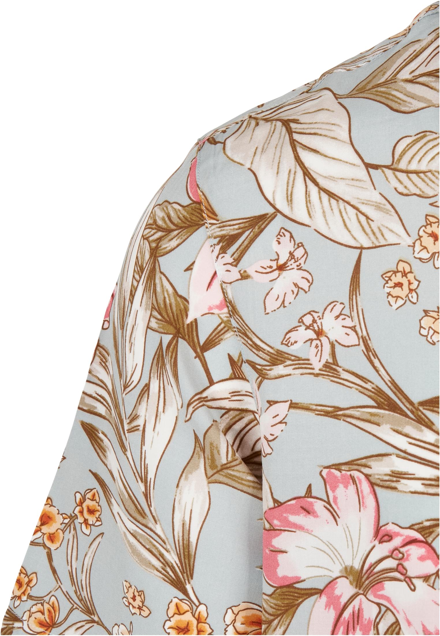 Viscose Resort Shirt | lightblue hibiscus