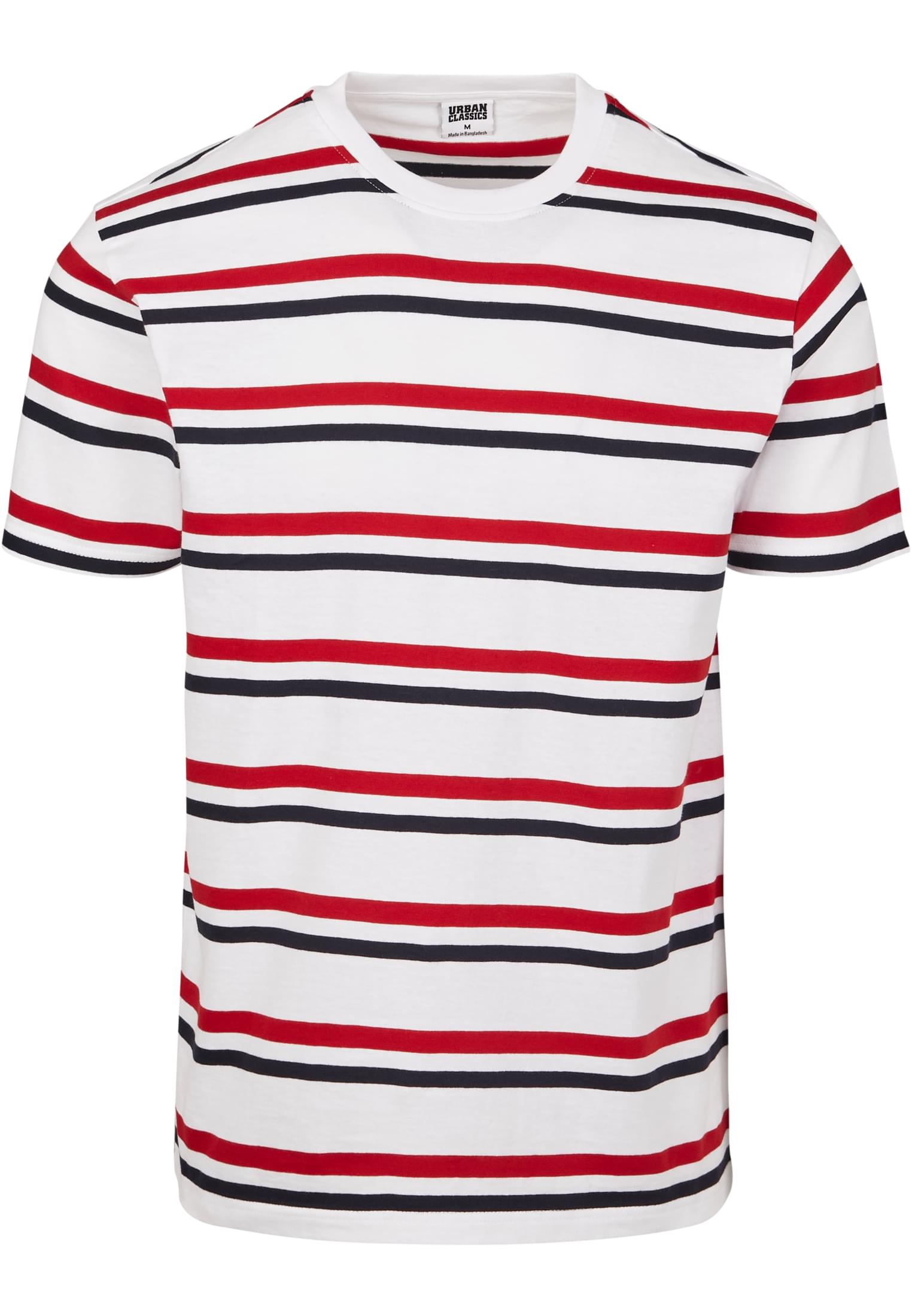 Yarn Dyed Skate Stripe Tee | white/red/midnightnavy