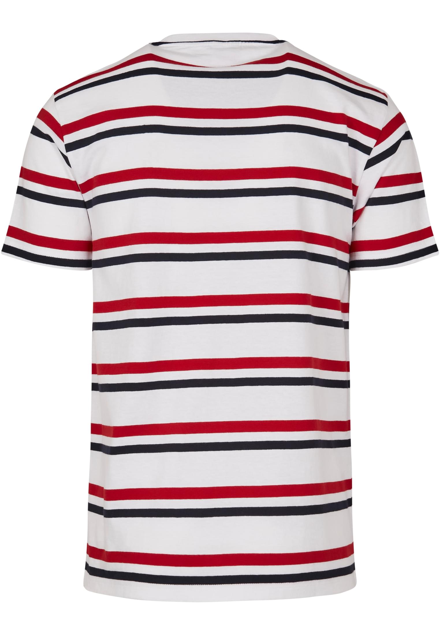 Yarn Dyed Skate Stripe Tee | white/red/midnightnavy