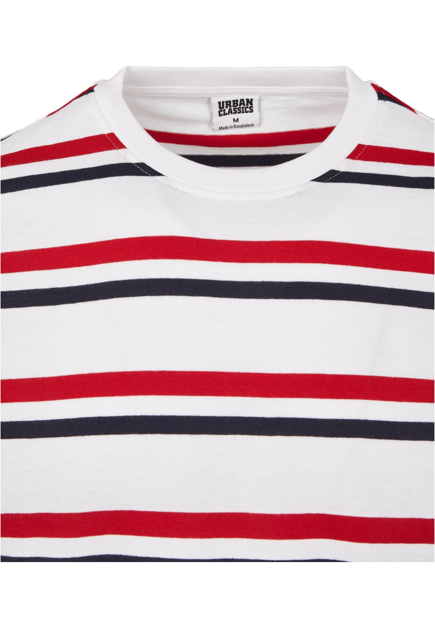 Yarn Dyed Skate Stripe Tee | white/red/midnightnavy