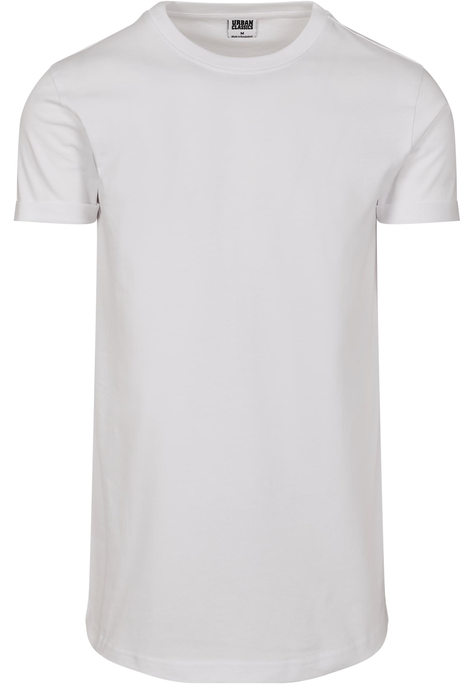 Short Shaped Turn Up Tee | white