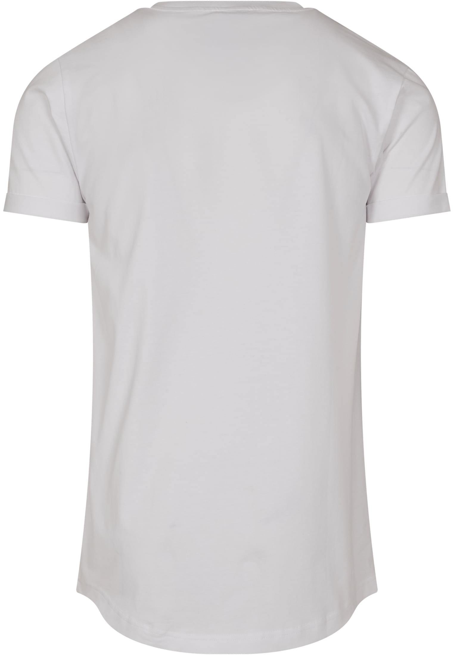 Short Shaped Turn Up Tee | white