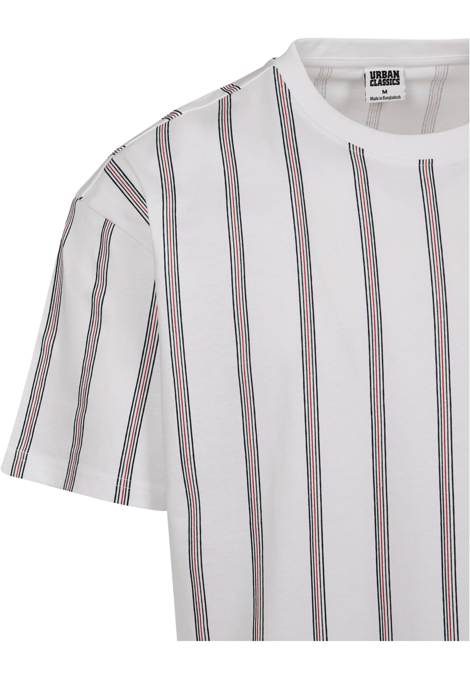 Heavy Oversized AOP Stripe Tee | white/navy