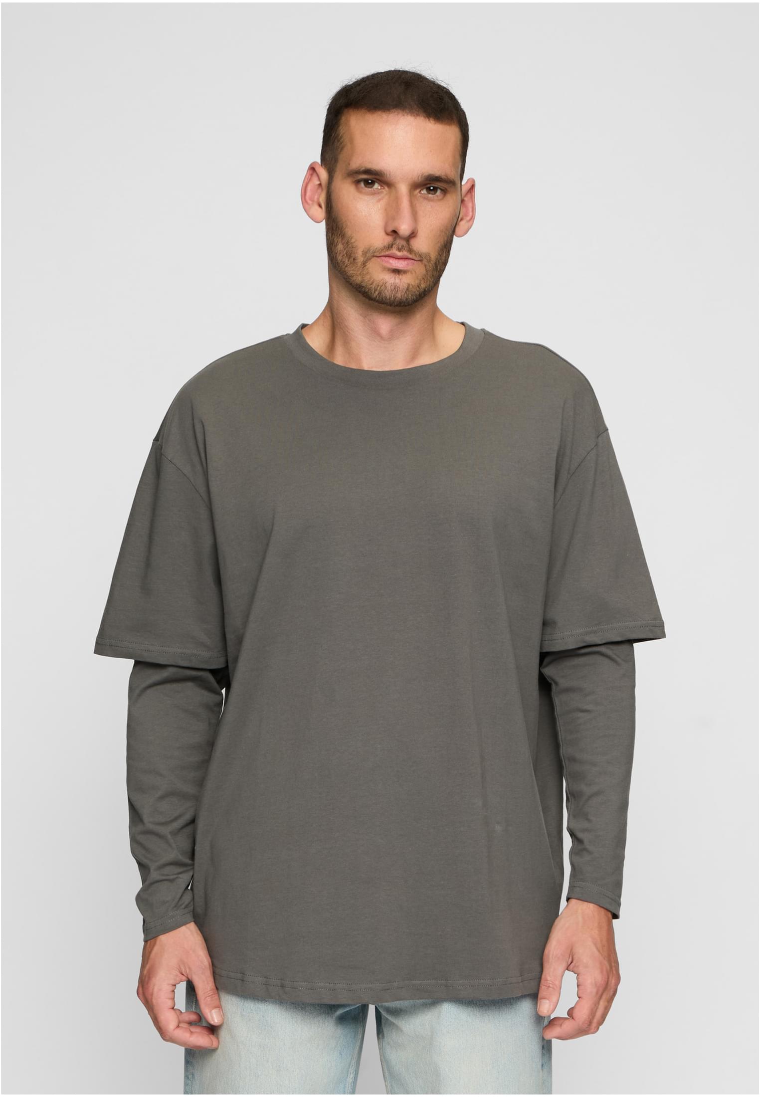 Oversized Shaped Double Layer LS Tee | darkshadow/darkshadow