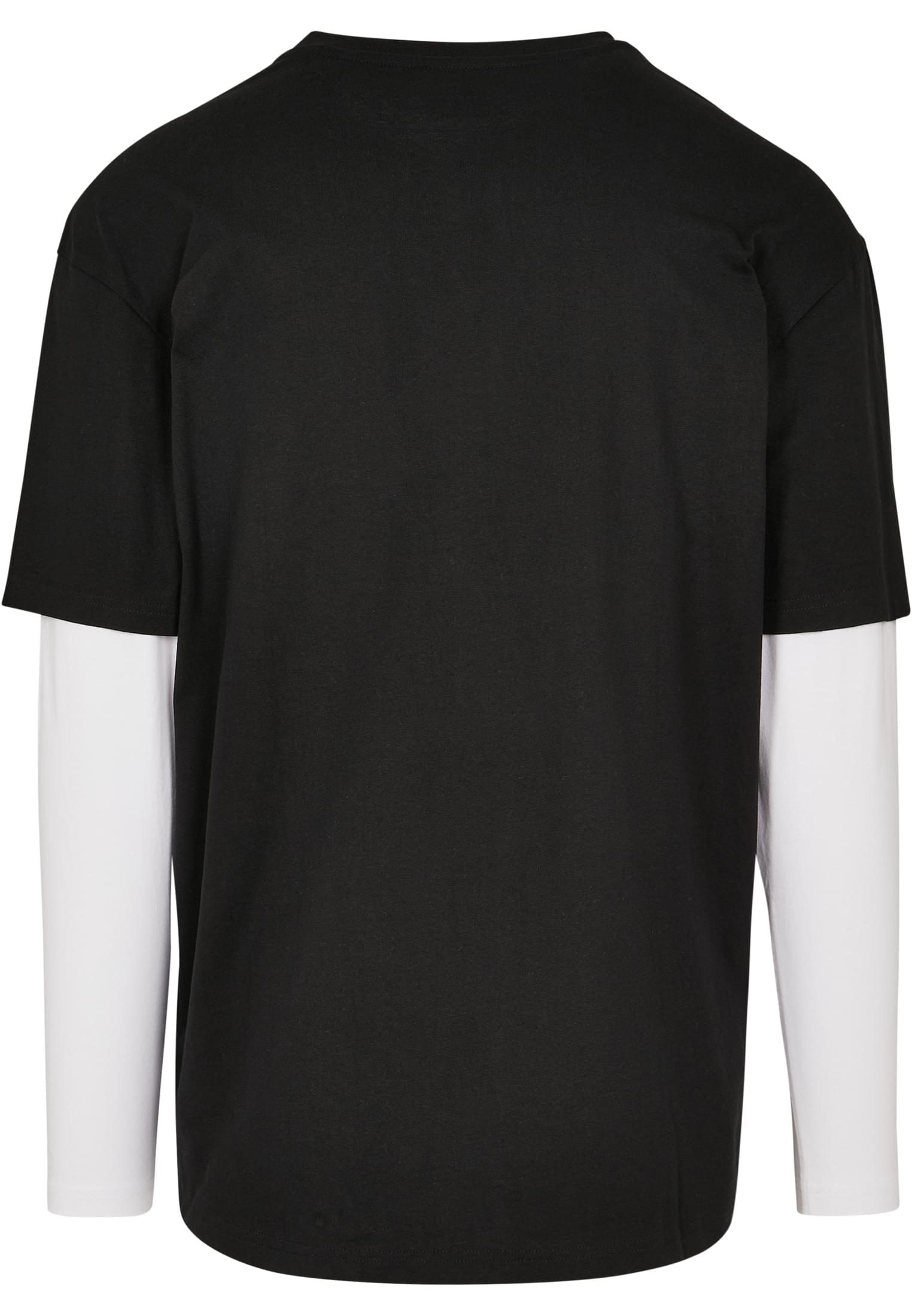 Oversized Shaped Double Layer LS Tee | black/white