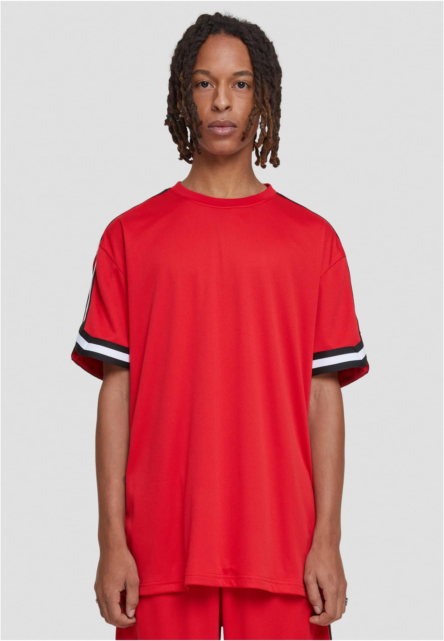 Oversized Stripes Mesh Tee | cityred