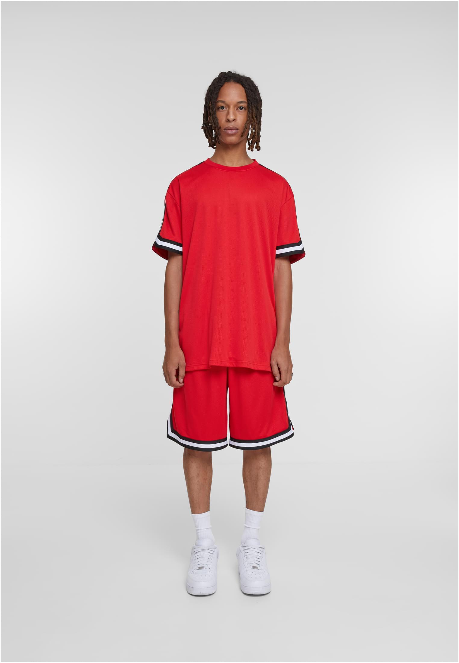 Oversized Stripes Mesh Tee | cityred