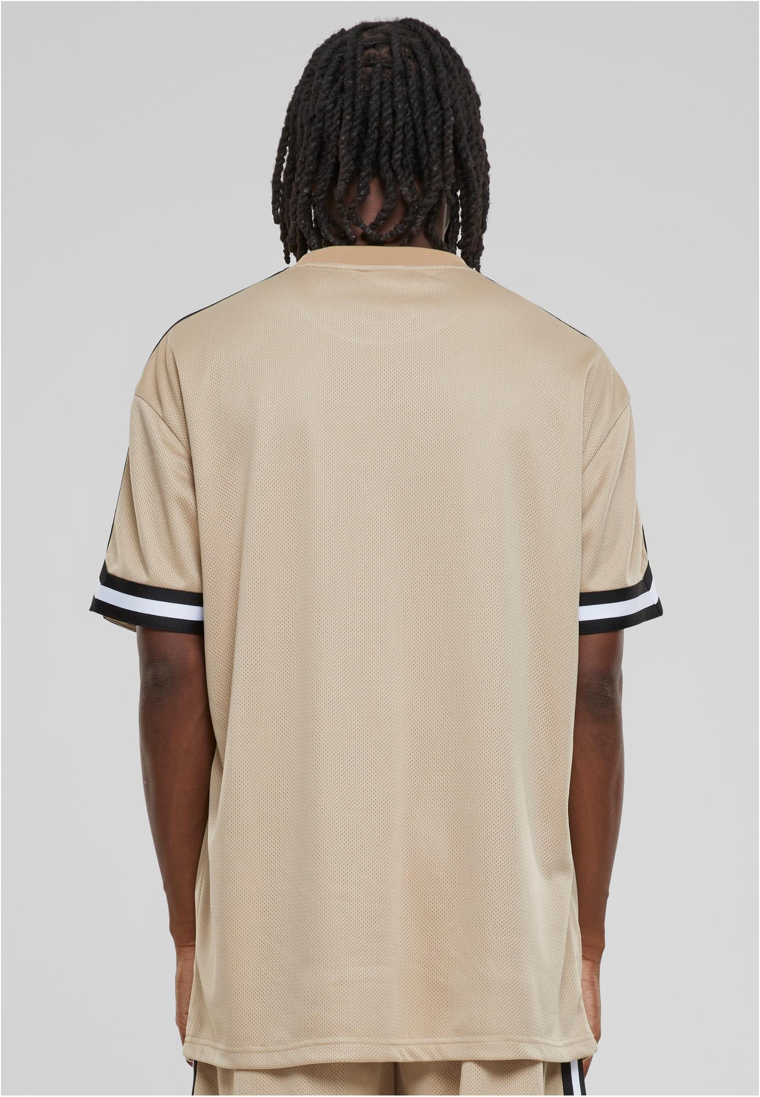 Oversized Stripes Mesh Tee | unionbeige