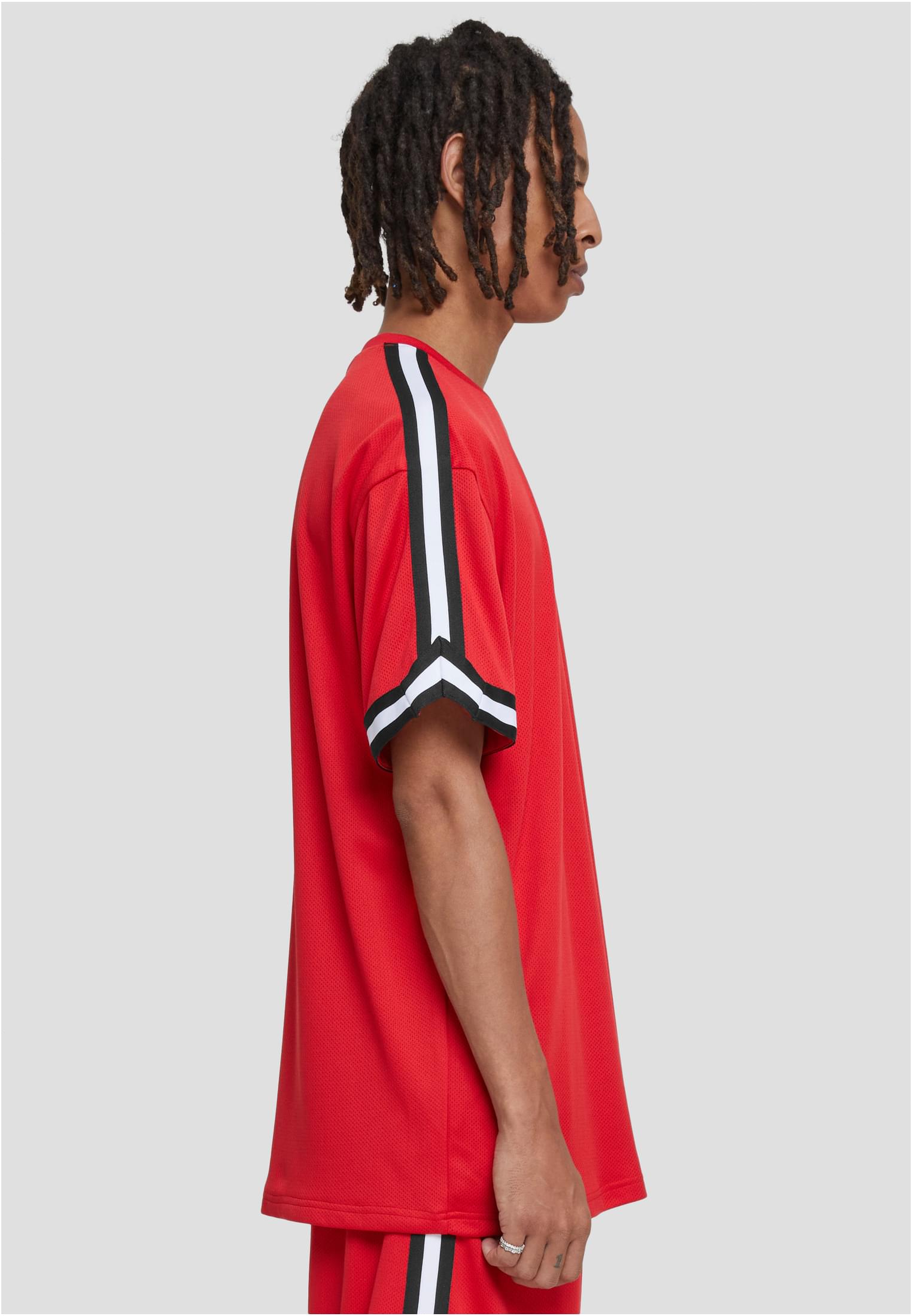 Oversized Stripes Mesh Tee | cityred