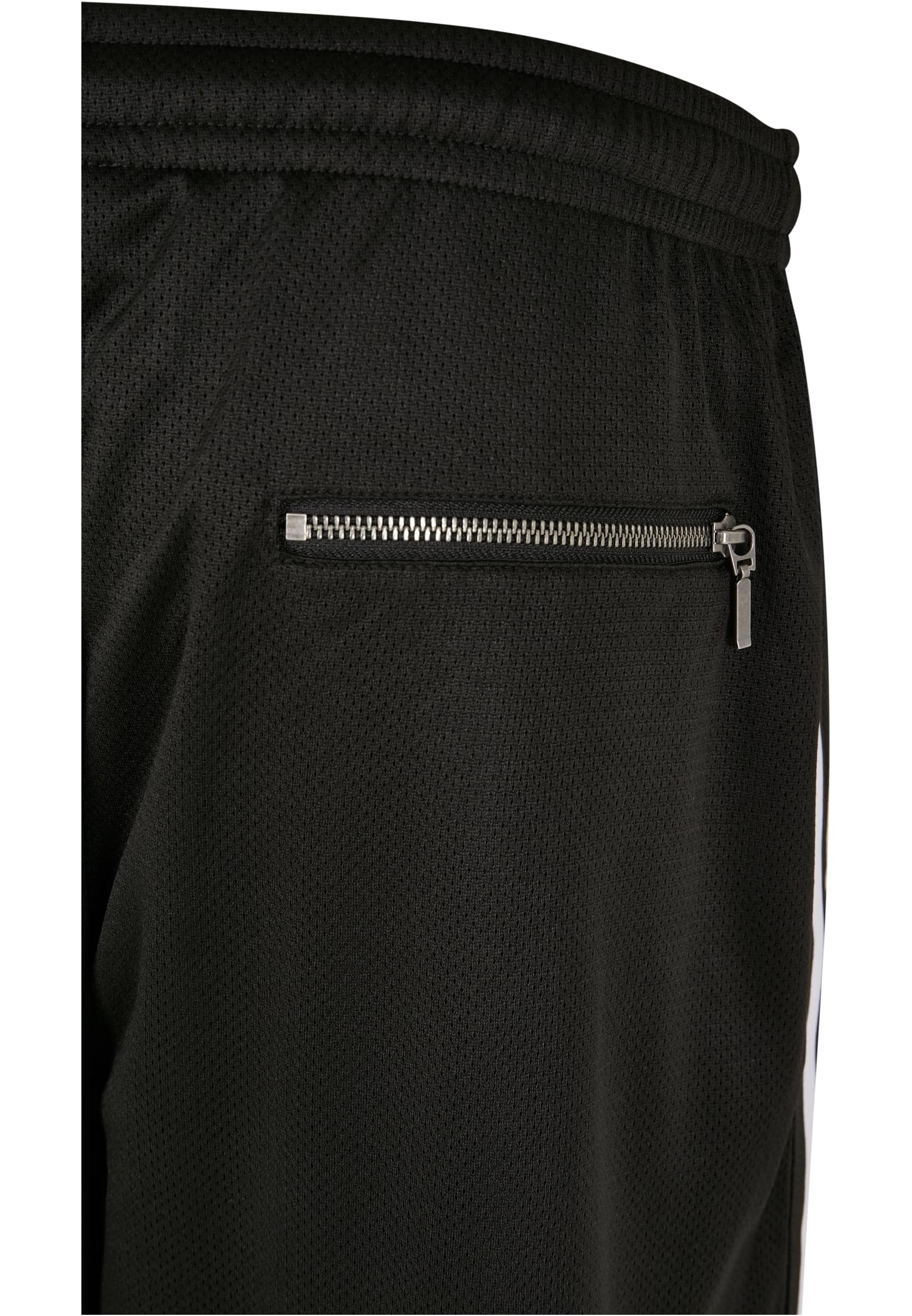 Premium Stripes Mesh Shorts | black