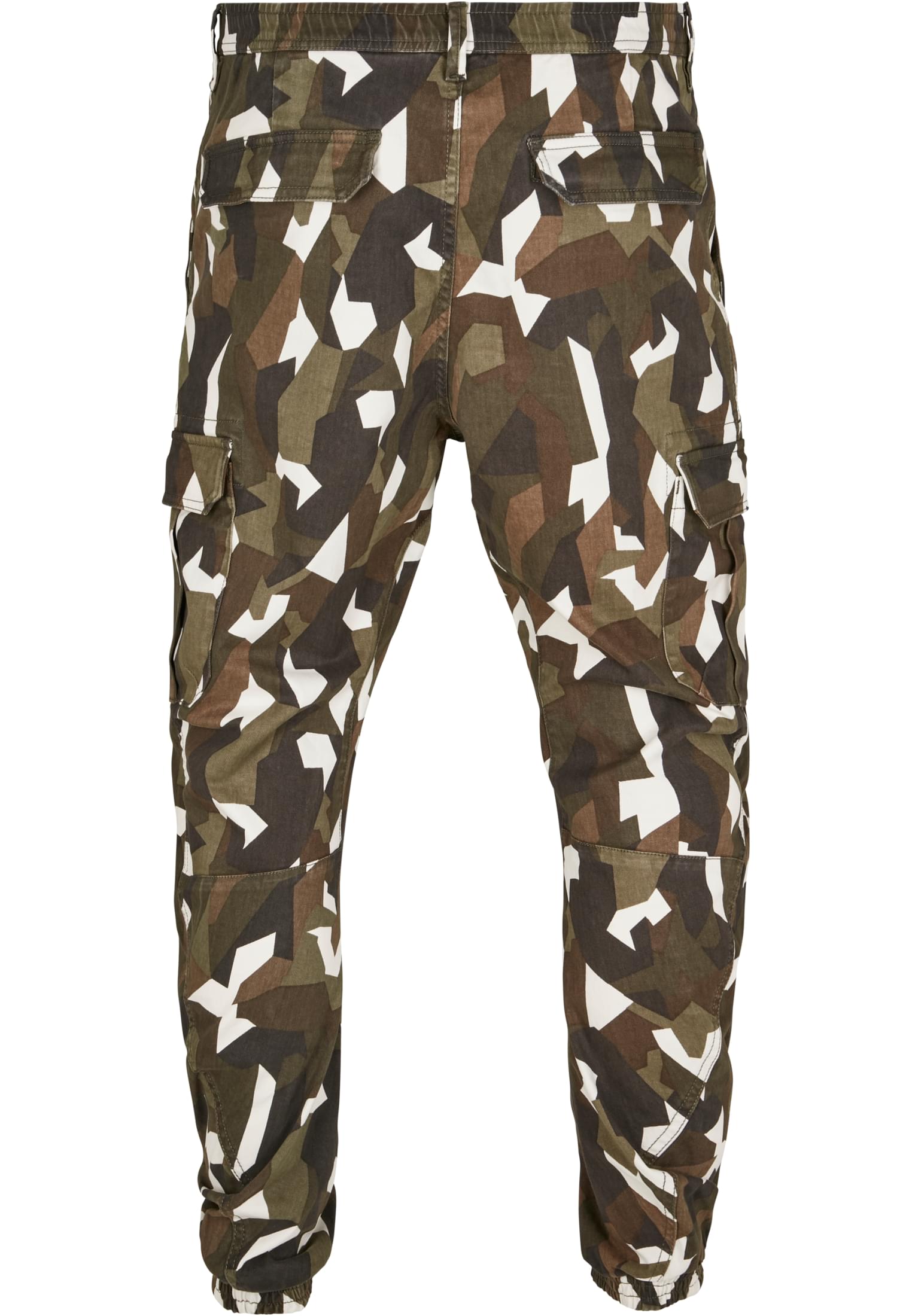 Geometric Camo Stretch Twill Cargo Pants | wood camo