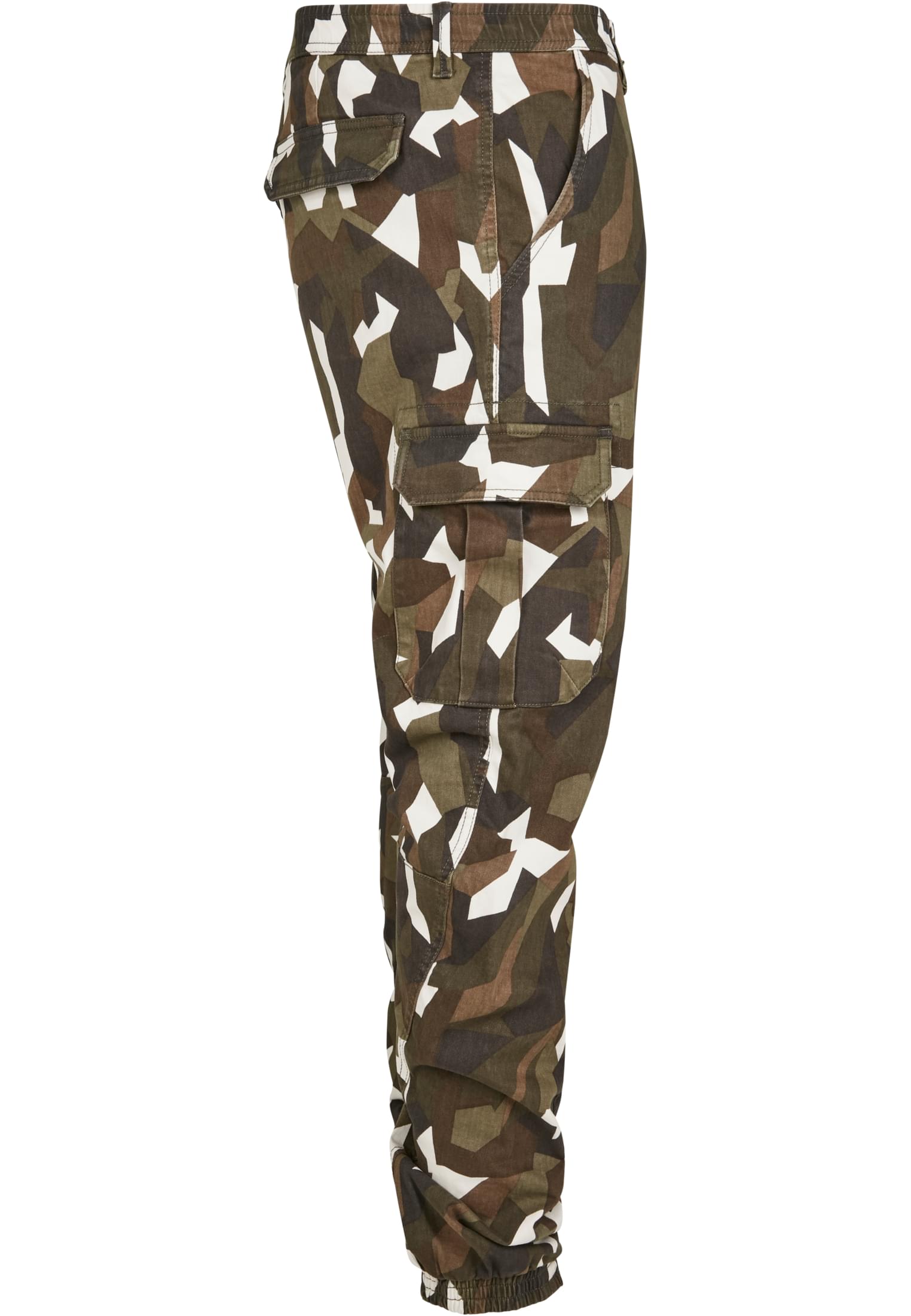 Geometric Camo Stretch Twill Cargo Pants | wood camo