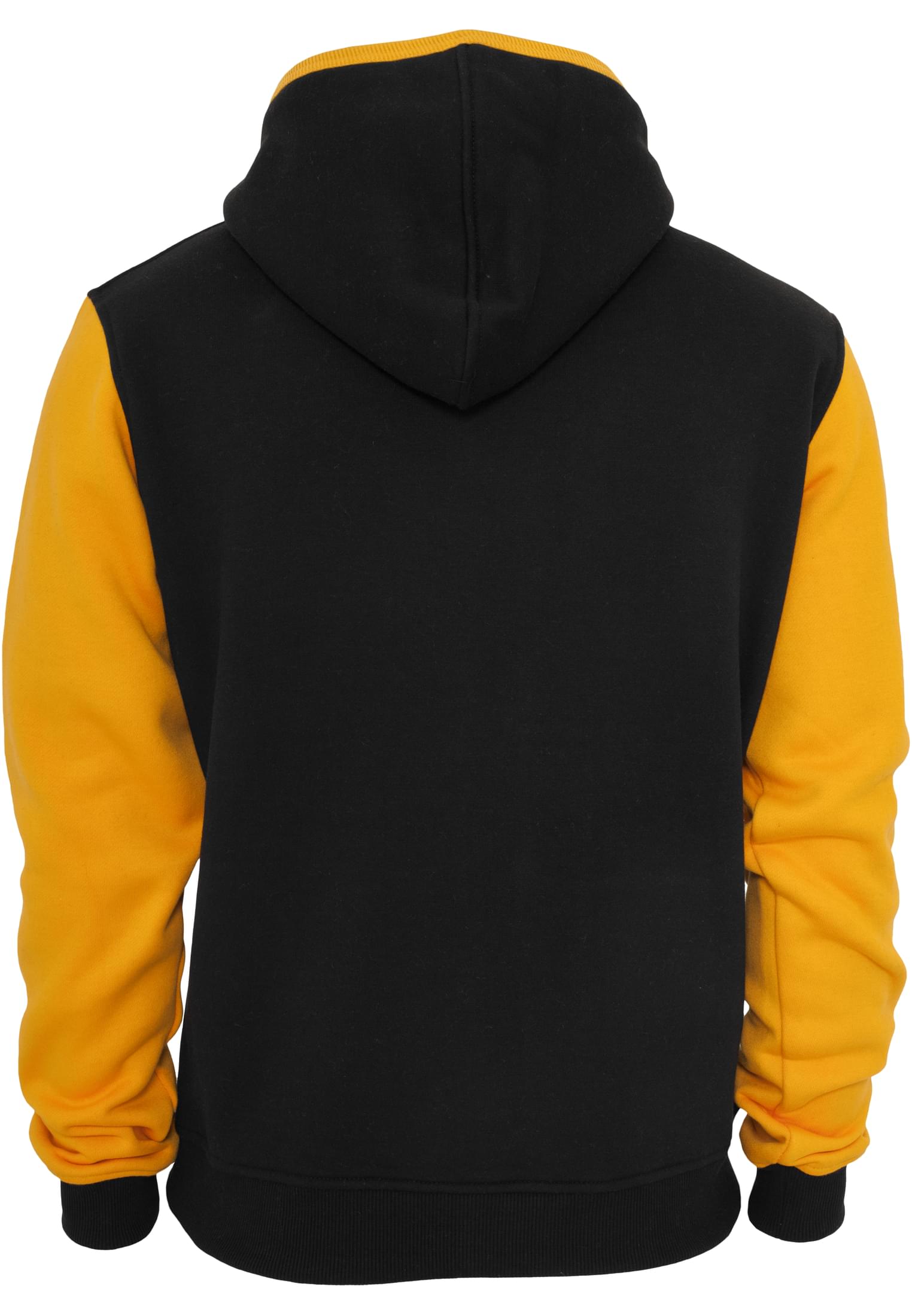 Contrast Zip Hoody | blk/ora