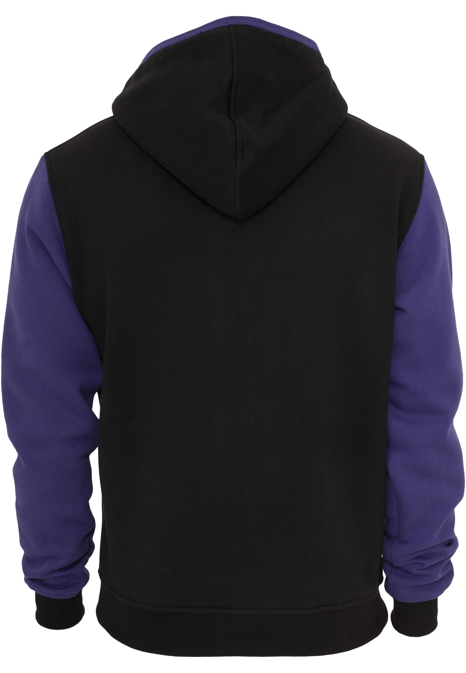 Contrast Zip Hoody | blk/pur