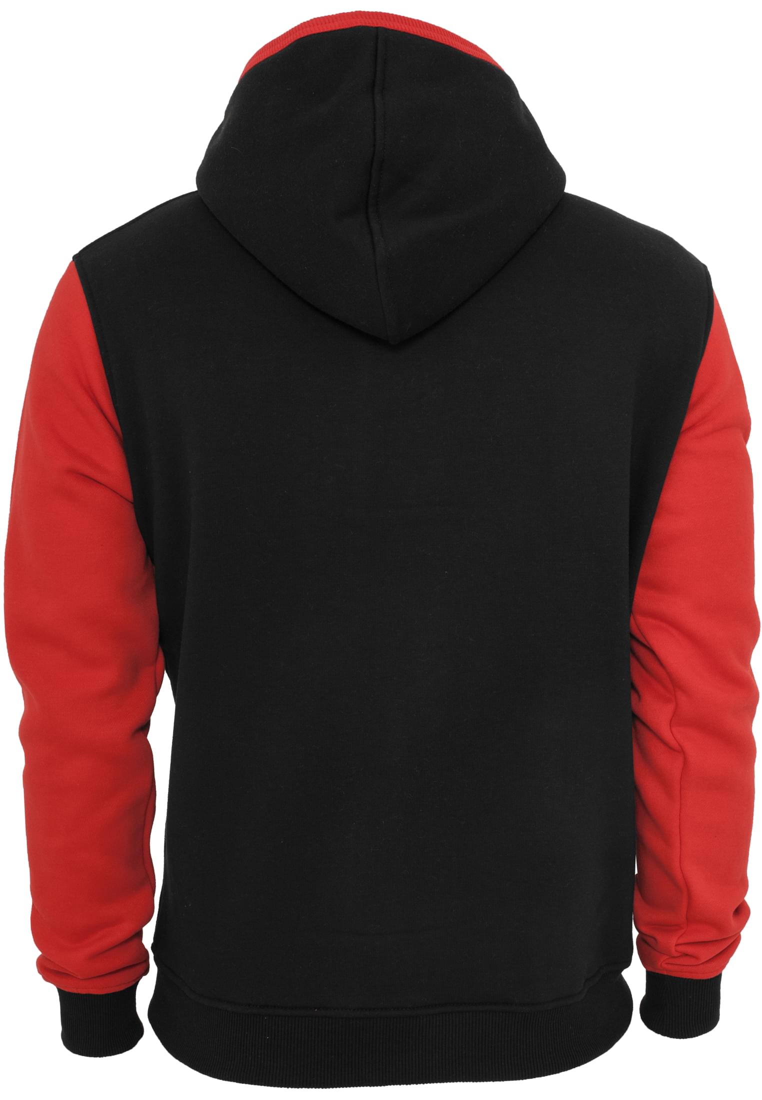 Contrast Zip Hoody | blk/red