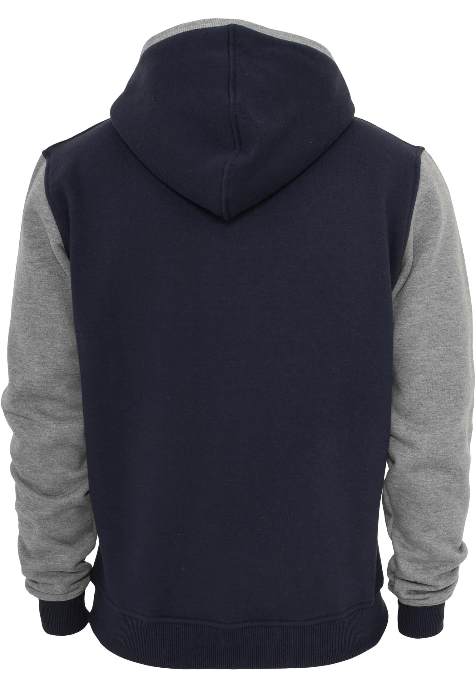 Contrast Zip Hoody | nvy/gry