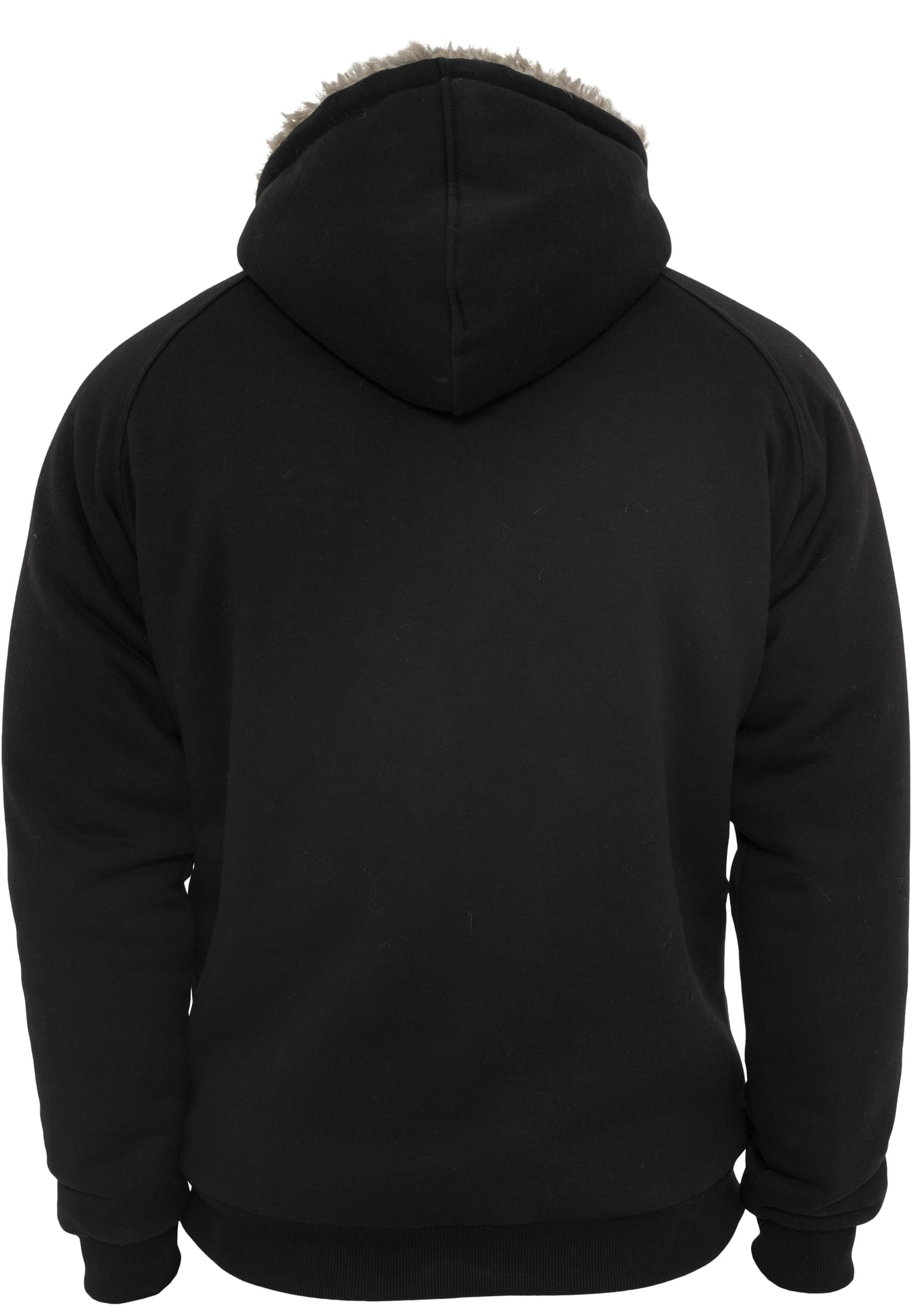 Winter Zip Hoody Fur Imitation | black